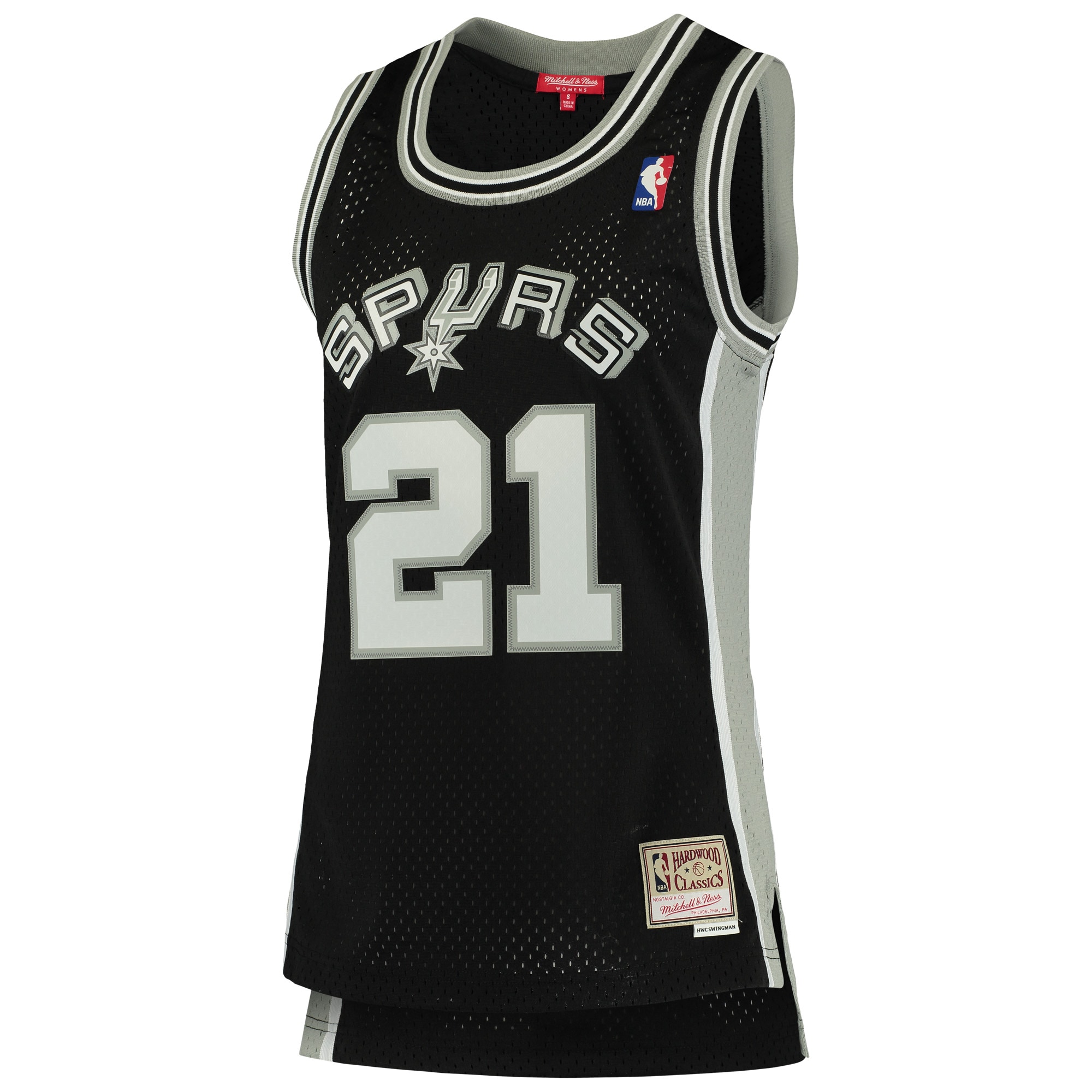 Tim Duncan San Antonio Spurs Mitchell & Ness Women's 1998-99 Hardwood Classics Swingman Jersey - Black
