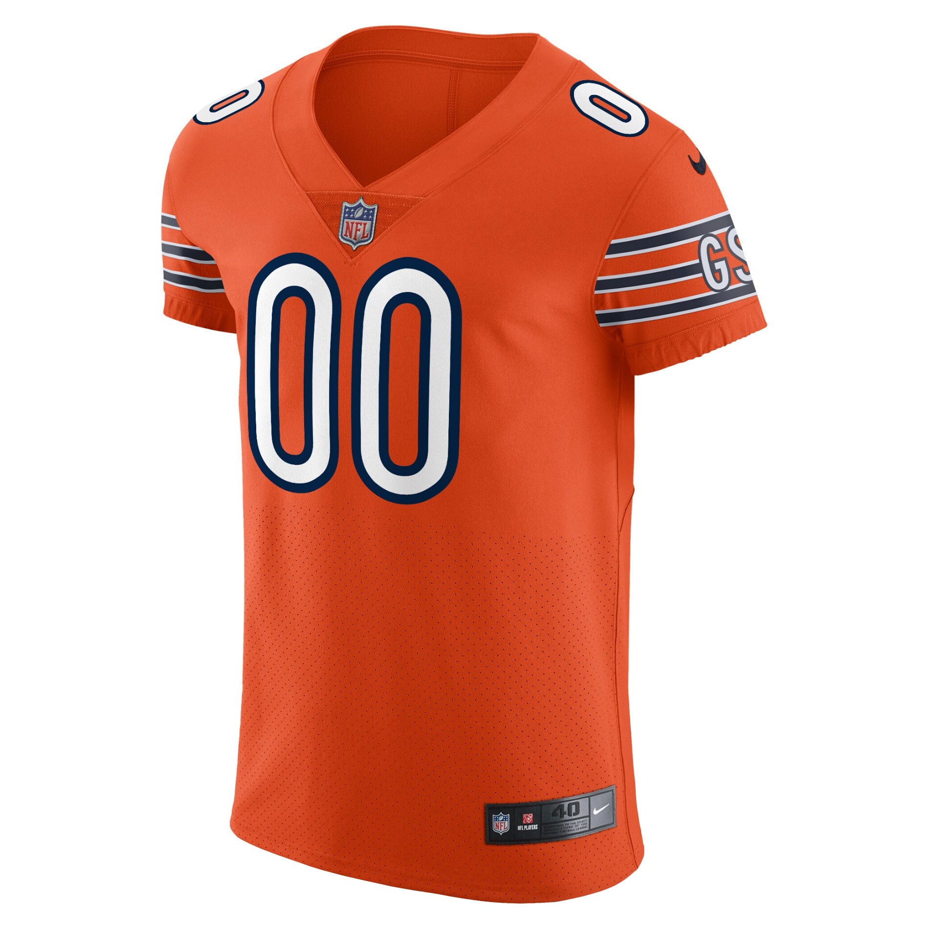 Chicago Bears Nike Vapor Elite Custom Jersey - Orange