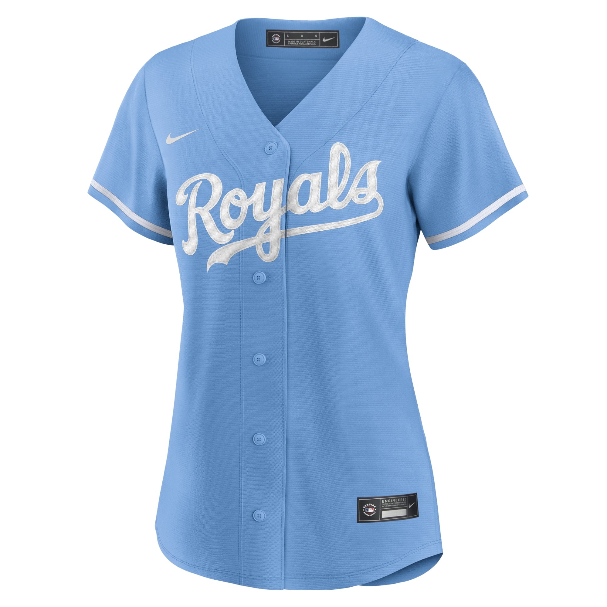 Women's Nike Light Blue Kansas City Royals Alternate Replica Team Logo Jersey