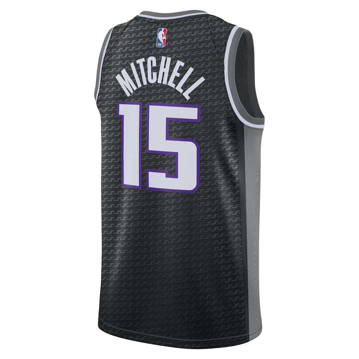 Men's Davion Mitchell Jordans Kings 2022/23 Swingman Jersey Statement Edition - Black