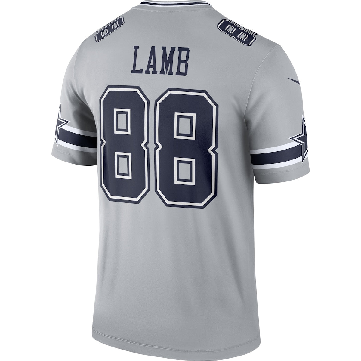 Men's CeeDee Lamb Nike Cowboys Inverted Legend Jersey - Grey