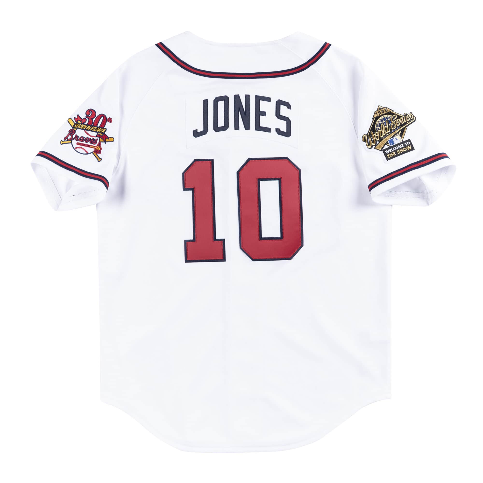 Authentic Jersey Atlanta Braves Home 1995 Chipper Jones