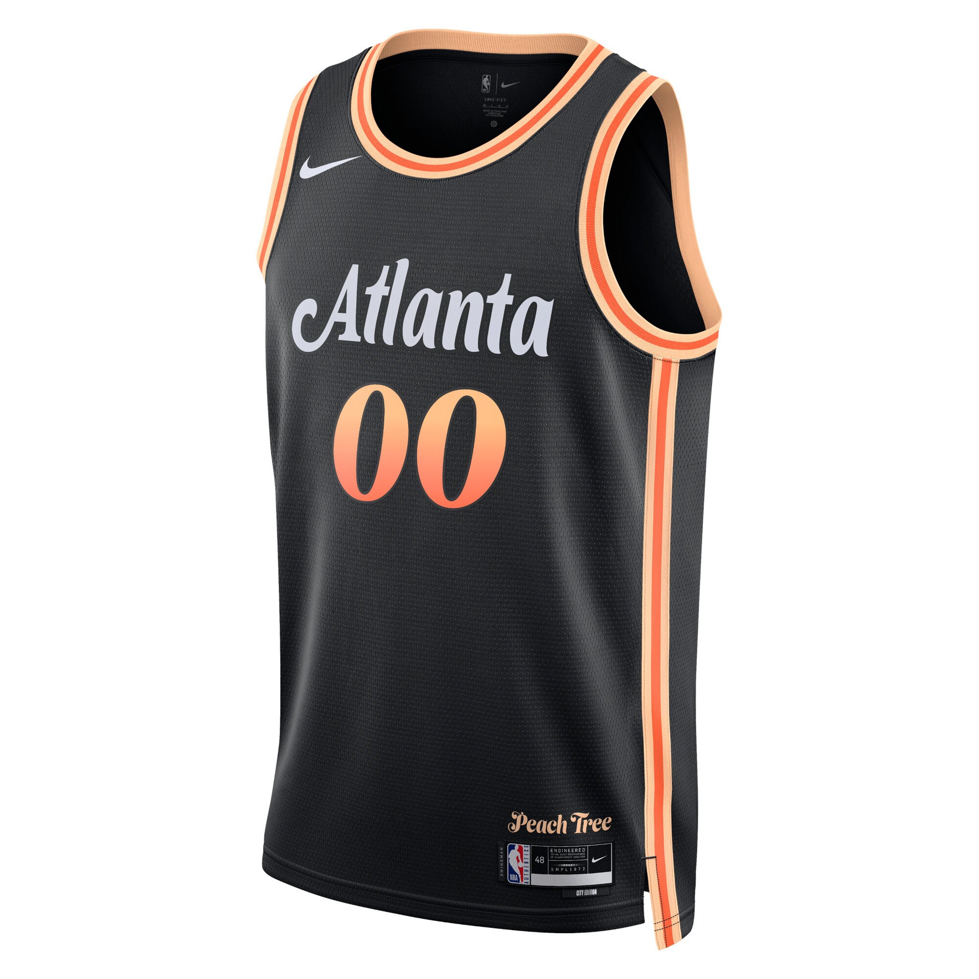 Atlanta Hawks Nike Unisex 2022/23 Swingman Custom Jersey - City Edition - Black