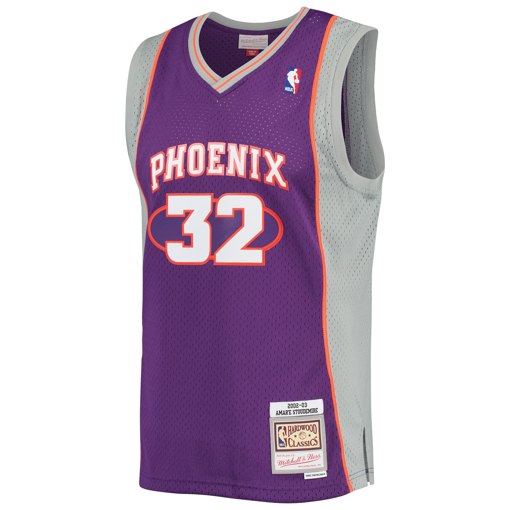 Amar'e Stoudemire Phoenix Suns Mitchell & Ness 2001/02 Hardwood Classics Swingman Jersey - Purple