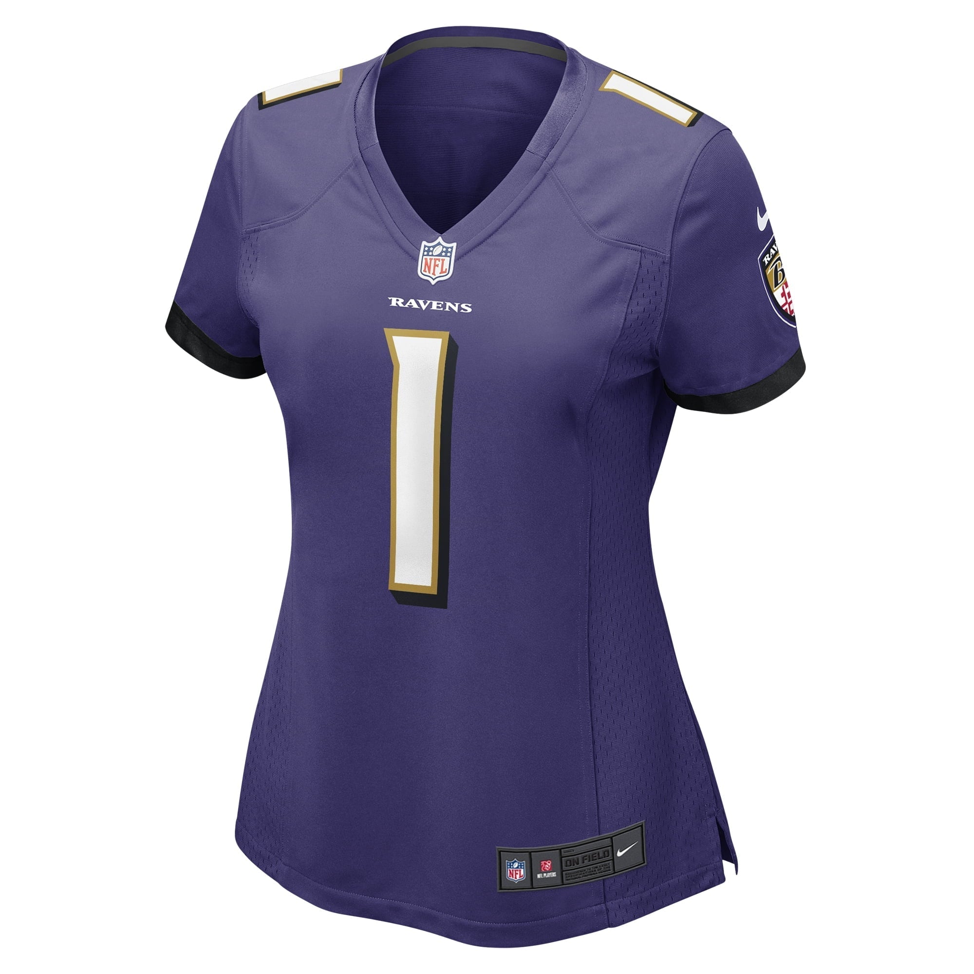 Women's Nike Number 1 Mom Purple Baltimore Ravens Game Jersey