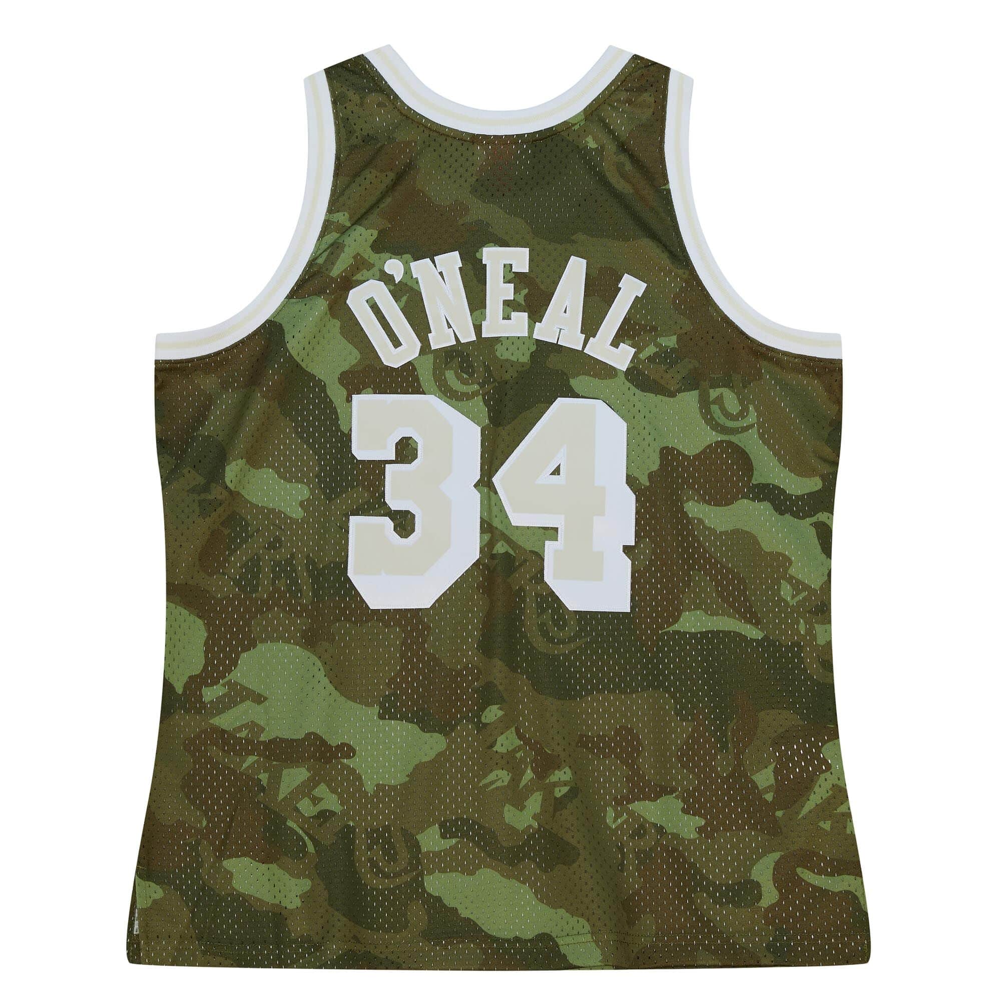 Ghost Green Camo Swingman Shaquille O'Neal Los Angeles Lakers 1996-97 Jersey