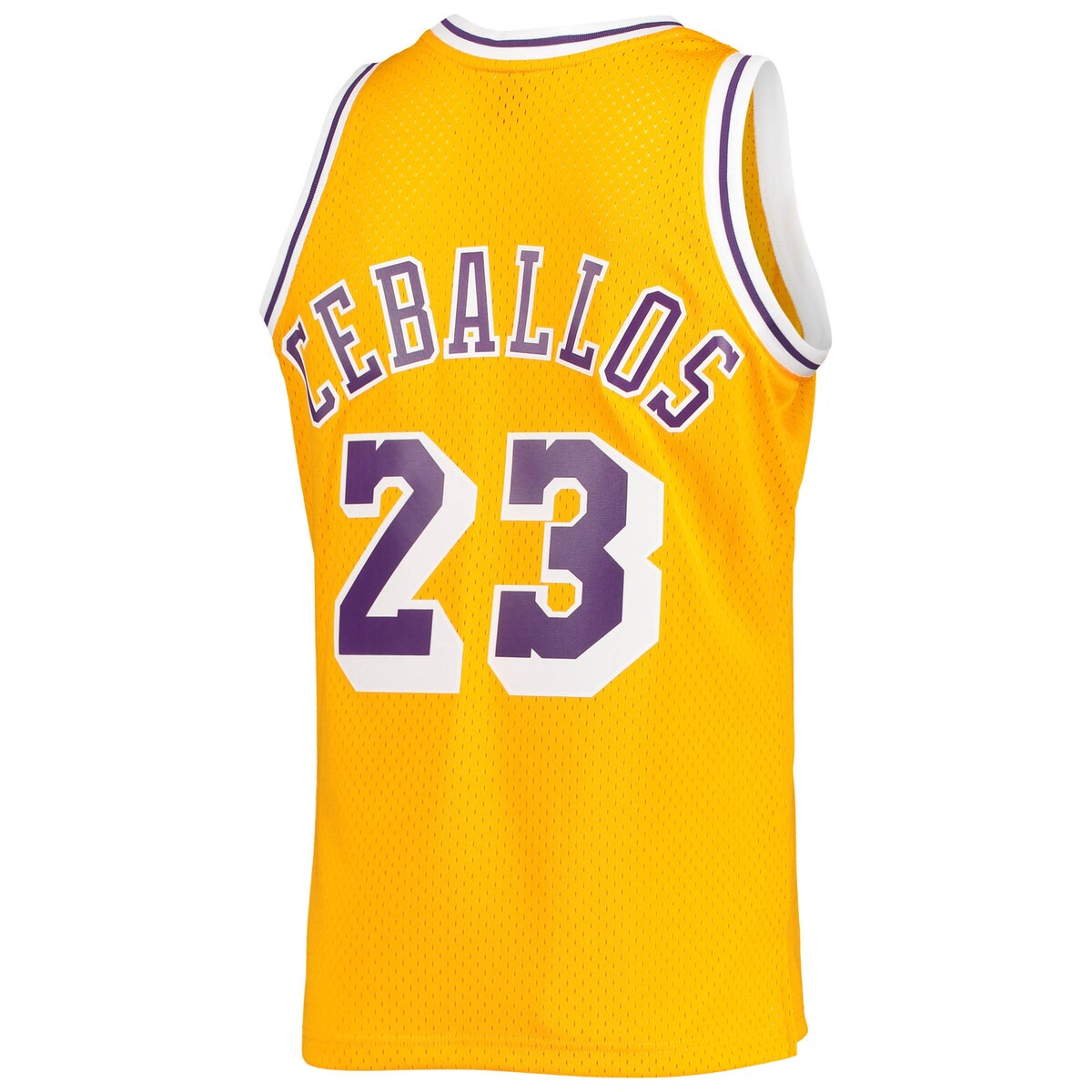 Men's Cedric Ceballos Mitchell & Ness Lakers '71 Swingman Jersey - Gold