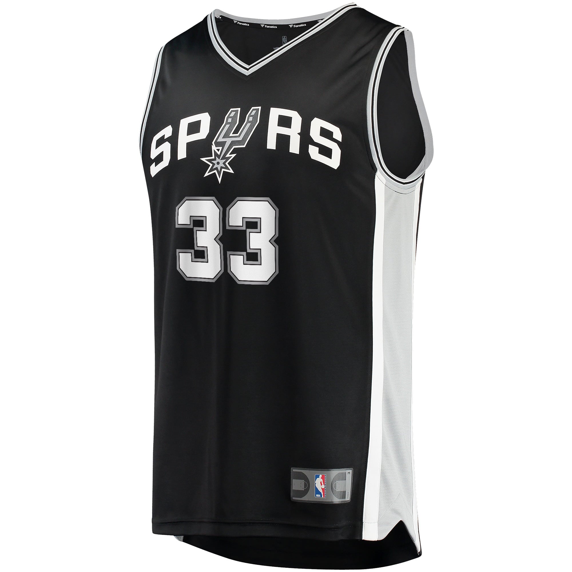 Men's Fanatics Branded Tre Jones Black San Antonio Spurs 2021/22 Fast Break Replica Jersey - Icon Edition