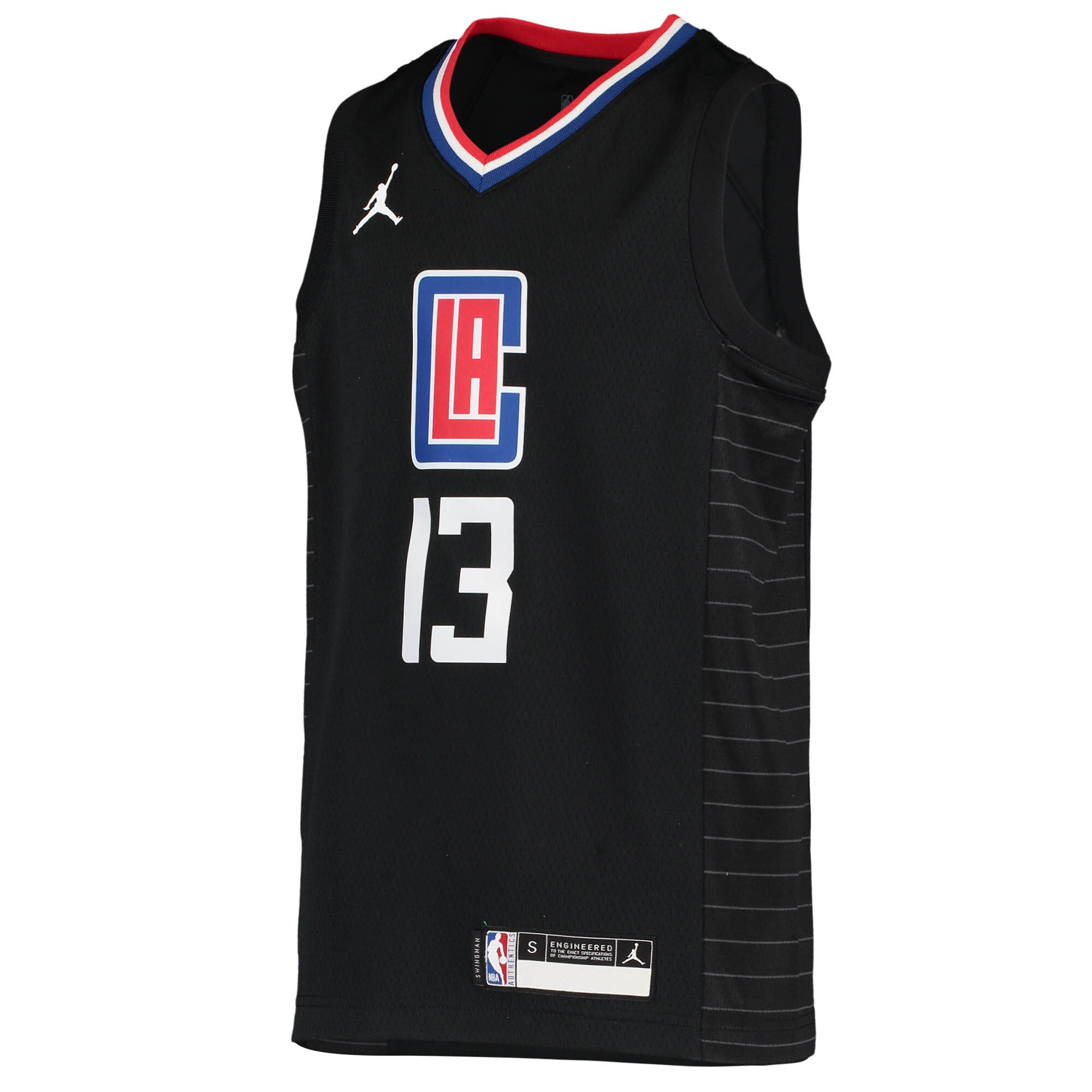 Paul George LA Clippers Jordans Brand Youth 2020/21 Swingman Player Jersey - Black - Statement Edition