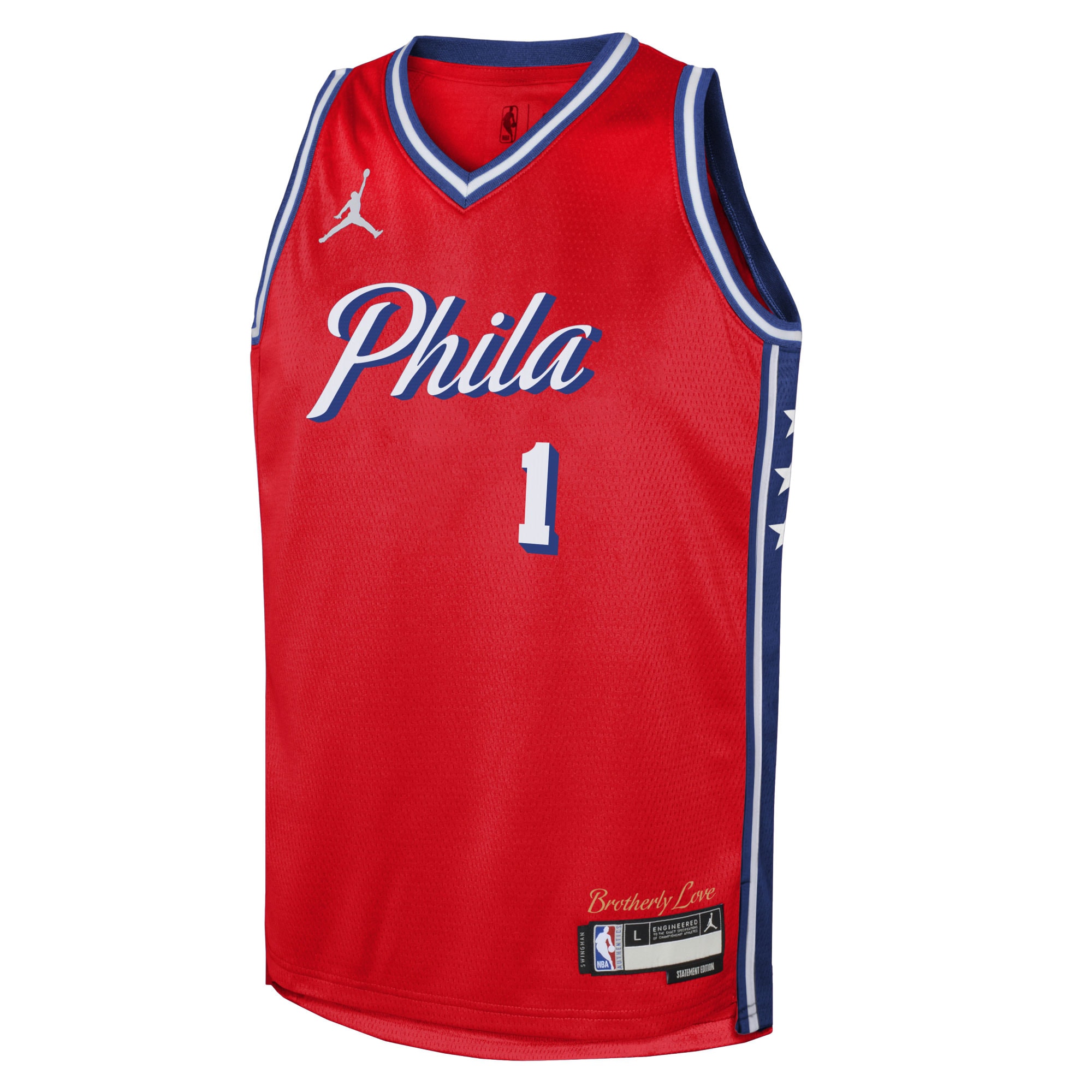 James Harden Philadelphia 76ers Jordans Brand Youth Swingman Jersey - Statement Edition - Red