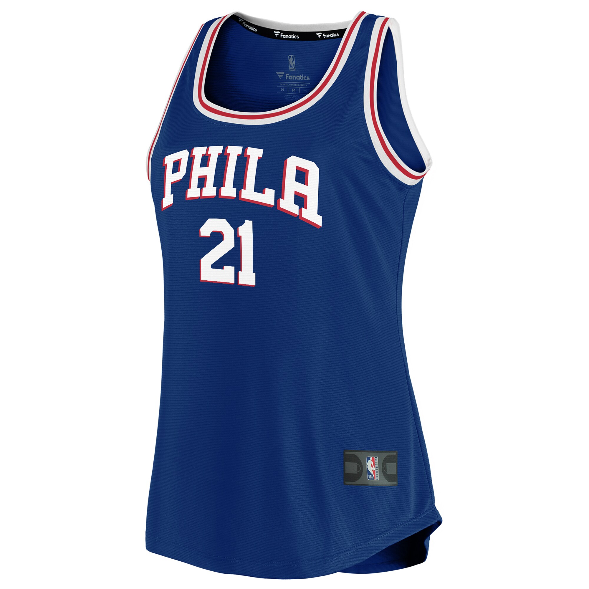 Joel Embiid Philadelphia 76ers Fanatics Branded Women's 2019/20 Fast Break Team Tank Jersey - Icon Edition - Royal
