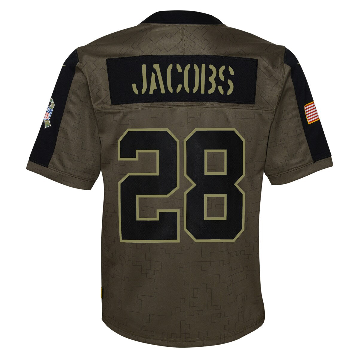 Boys' Grade School Josh Jacobs Nike Raiders 2021 Salute To Service Game Jersey - Green