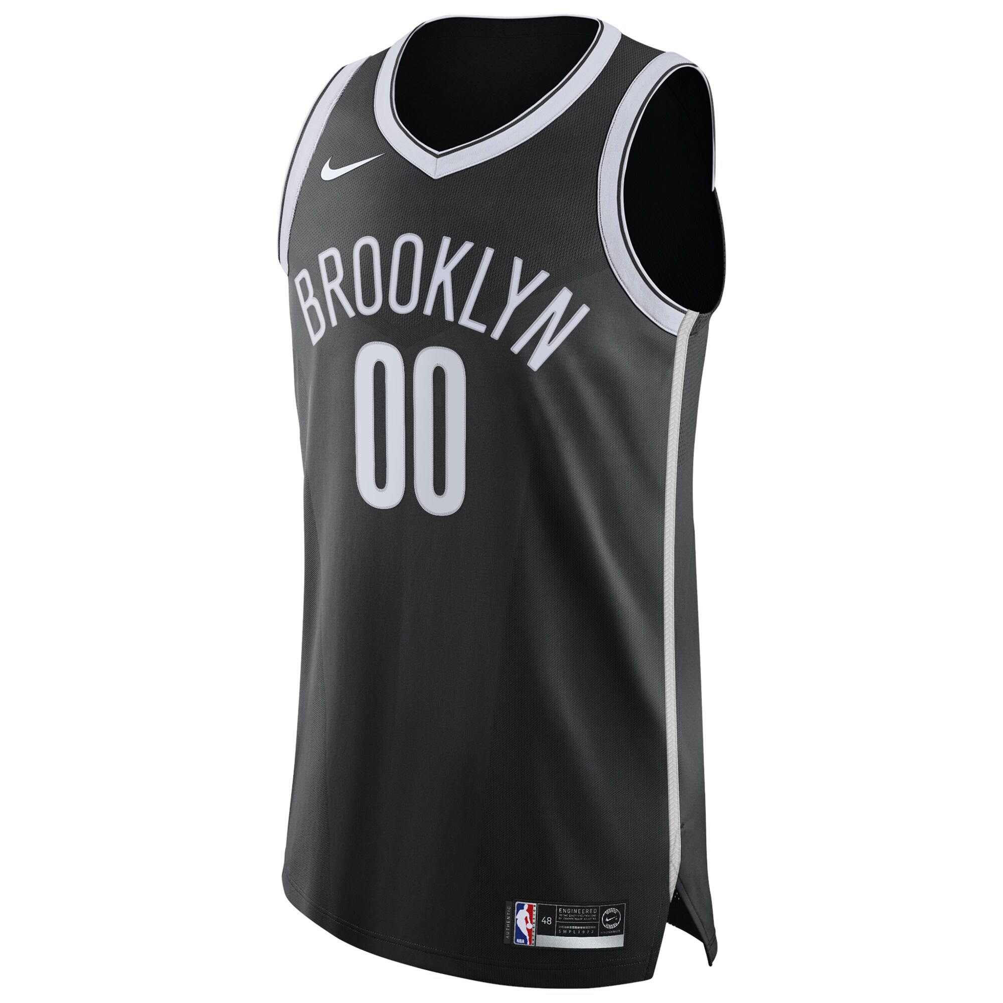 Brooklyn Nets Nike 2020/21 Authentic Custom Jersey Black - Icon Edition