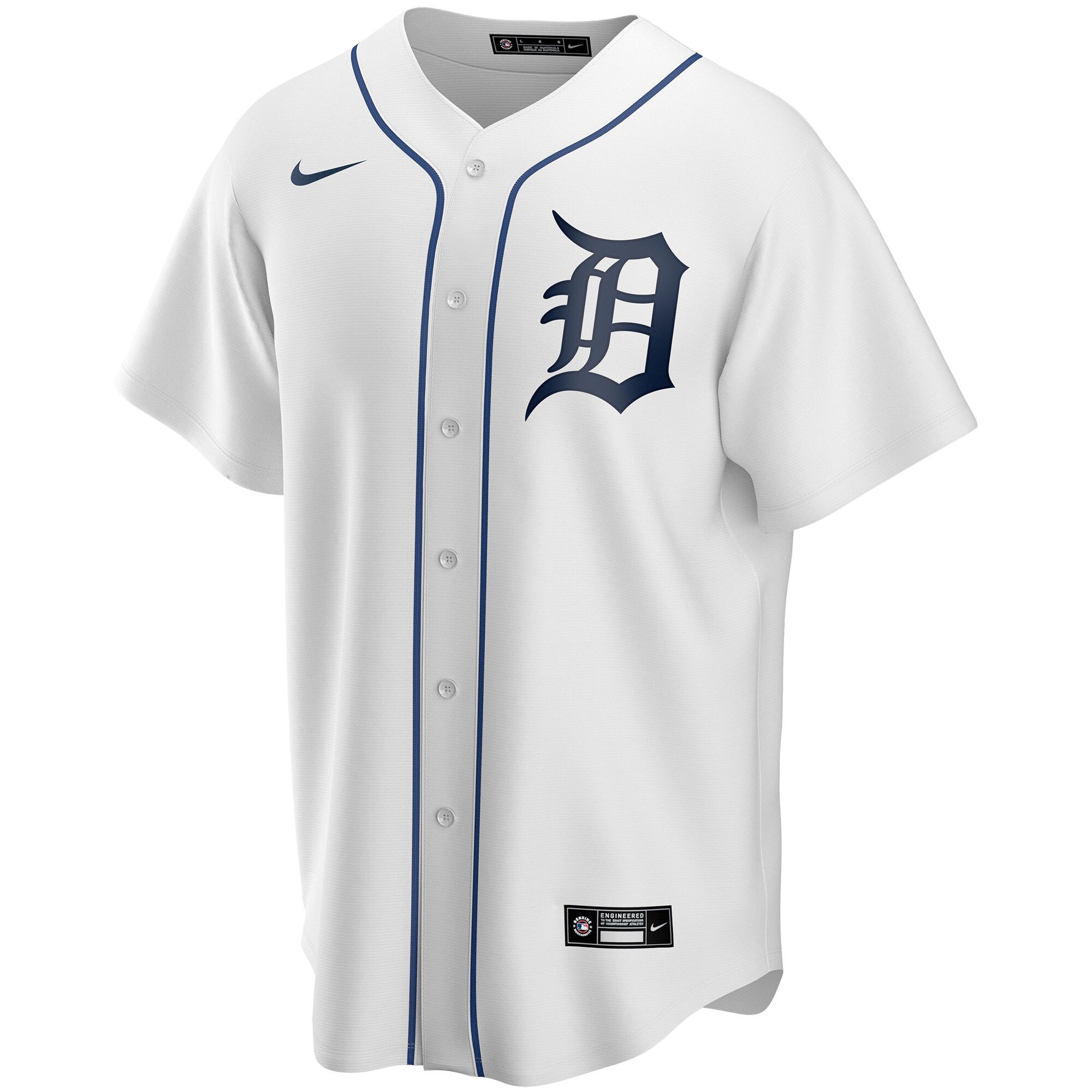 Detroit Tigers Nike Home Replica Custom Jersey - White