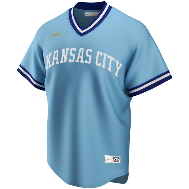 Men's Kansas City Royals George Brett Light Blue Road Cooperstown Collection Team Jersey