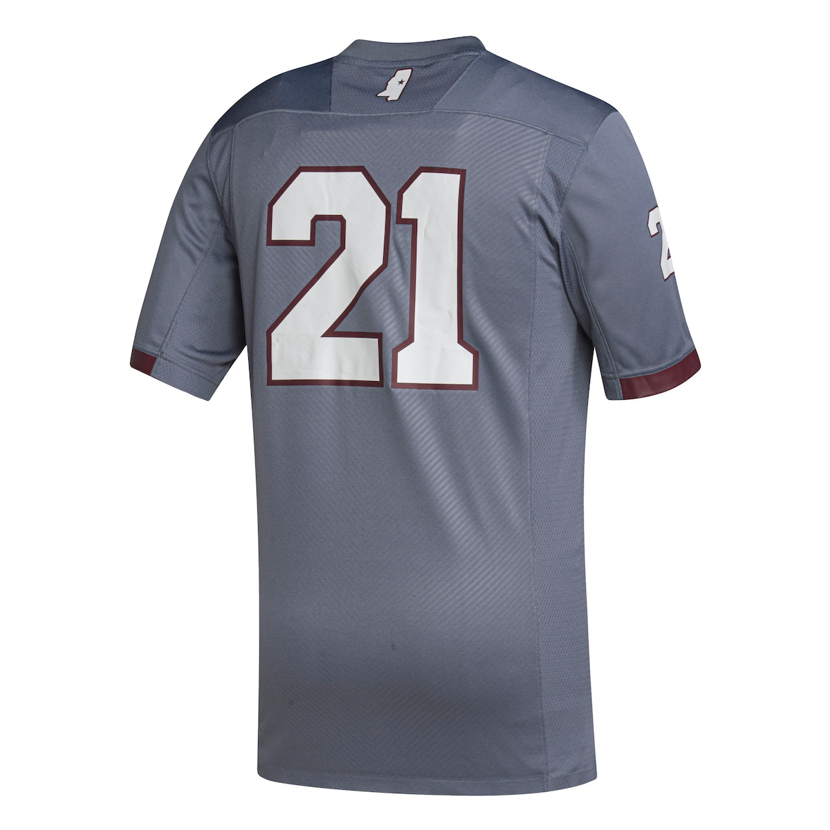 Men's  adidas Mississippi State #21 Premier Strategy Jersey - Grey