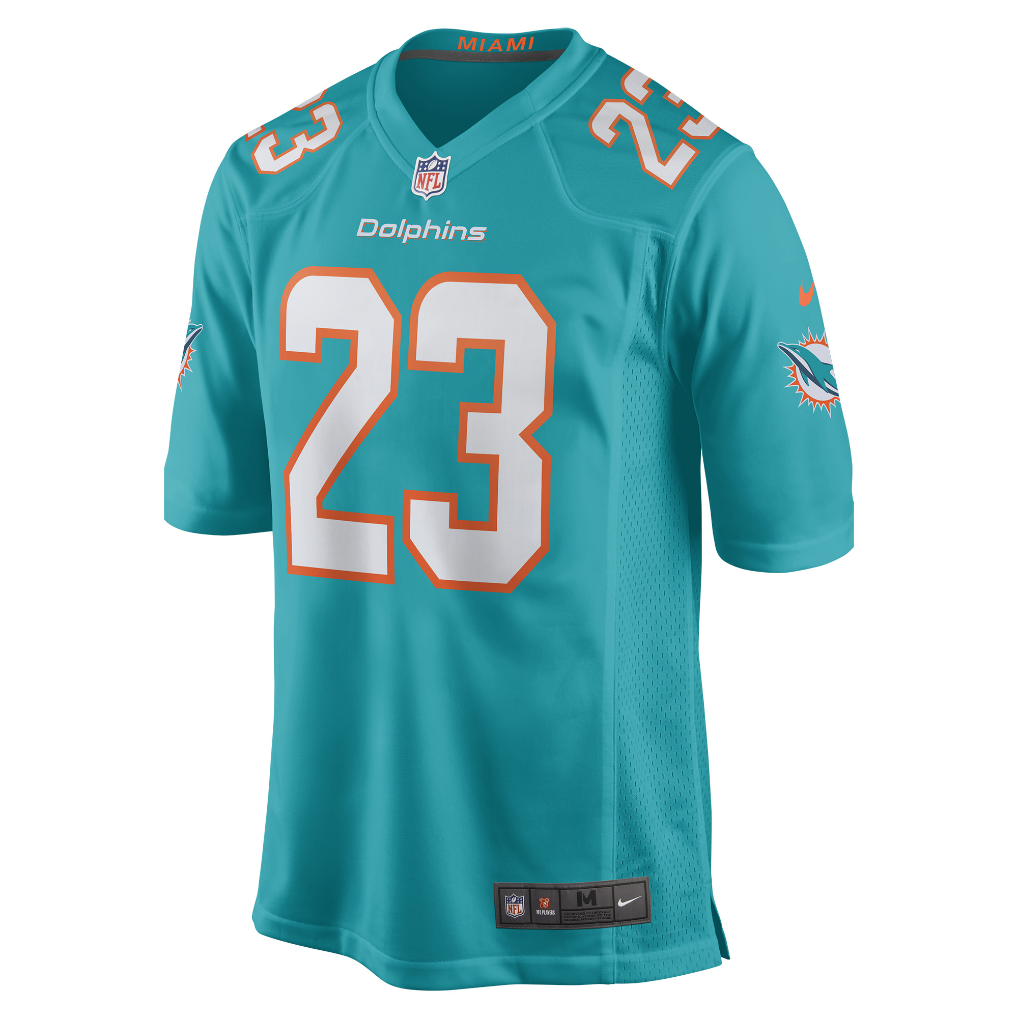Jeff Wilson Jr. Miami Dolphins Nike Game Player Jersey - Aqua