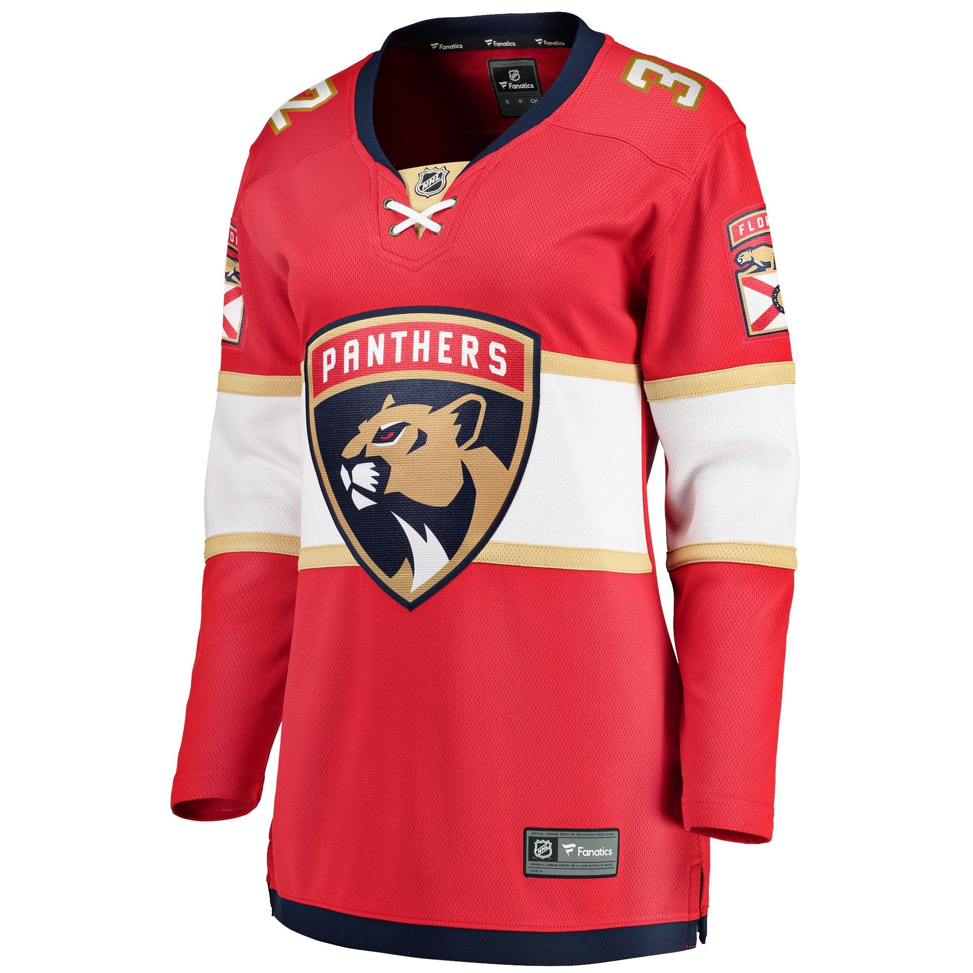 Women's Fanatics Branded Lucas Carlsson Red Florida Panthers Home Breakaway Player Jersey