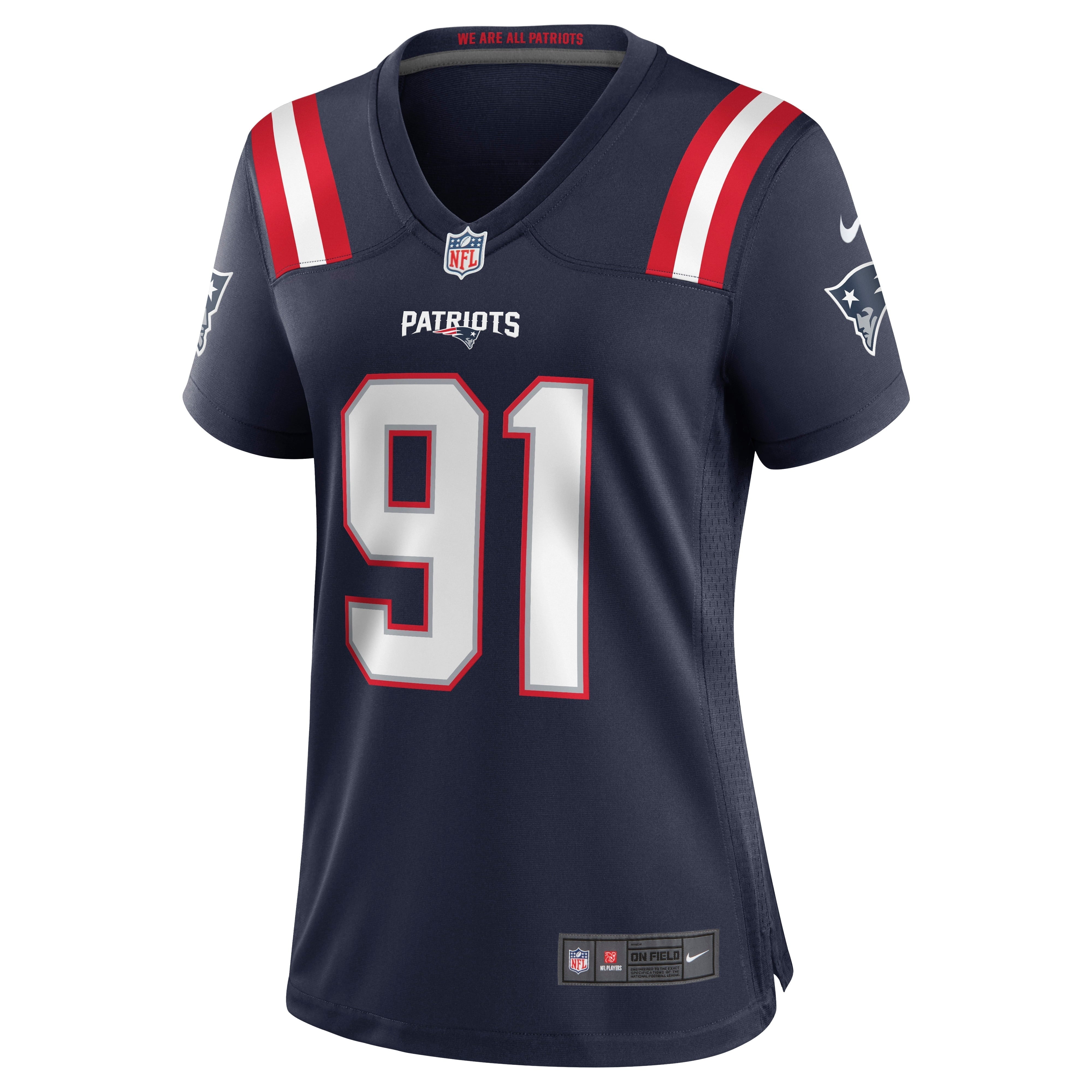 Women's Nike Deatrich Wise Jr. Navy New England Patriots Game Jersey