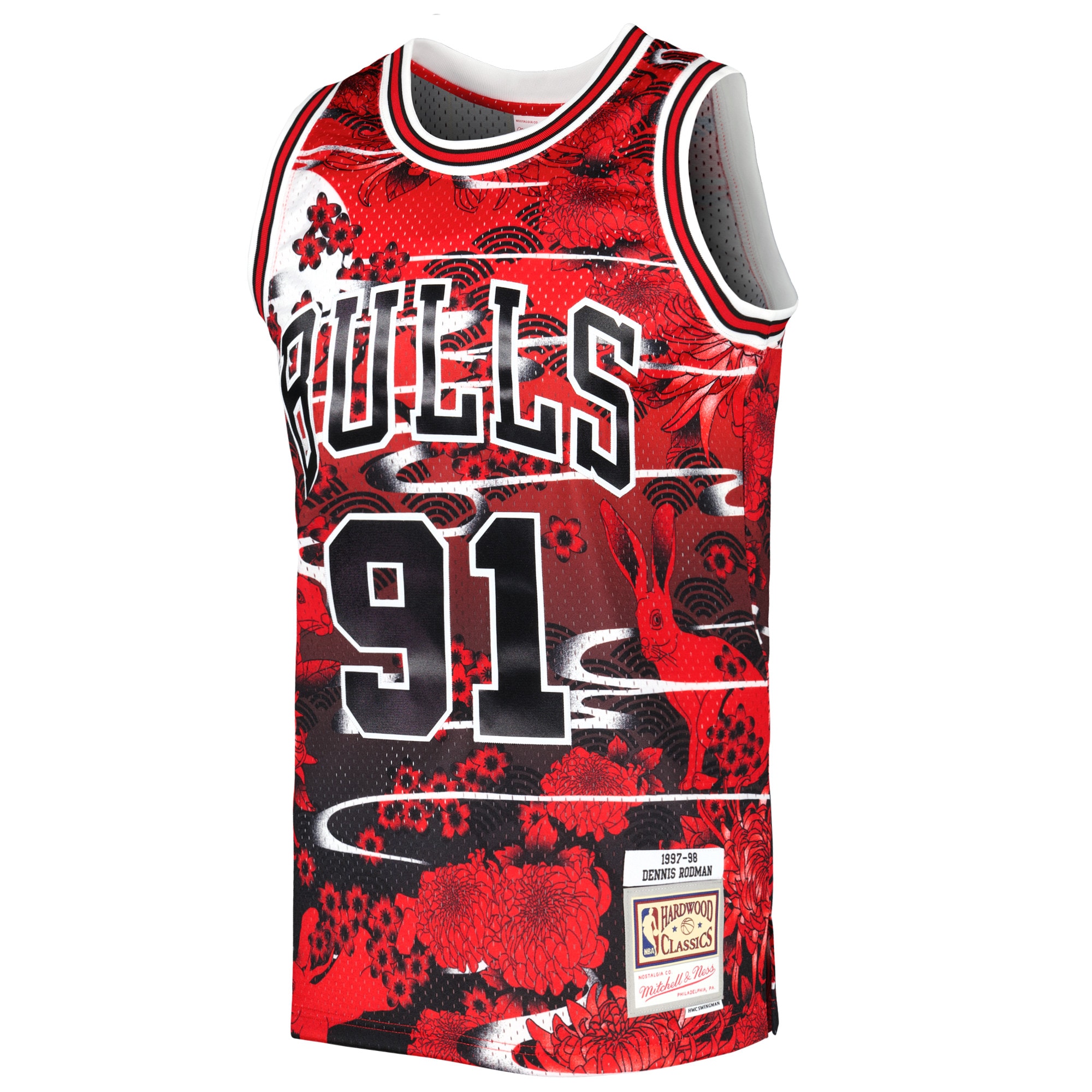 Dennis Rodman Chicago Bulls Mitchell & Ness Hardwood Classics Lunar New Year Swingman Jersey - Red