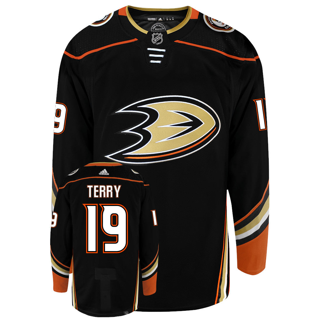 Troy Terry Anaheim Ducks Adidas Primegreen Authentic NHL Hockey Jersey