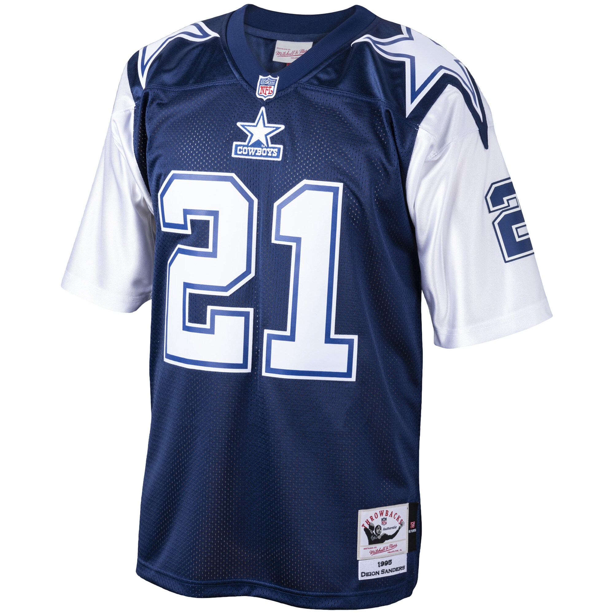 Deion Sanders Dallas Cowboys Mitchell & Ness Big & Tall 1995 Retired Player Replica Jersey - Navy