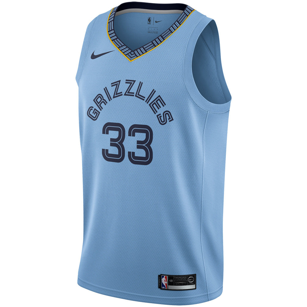 Men's Memphis Grizzlies Marc Gasol Statement Edition Jersey - Light Blue