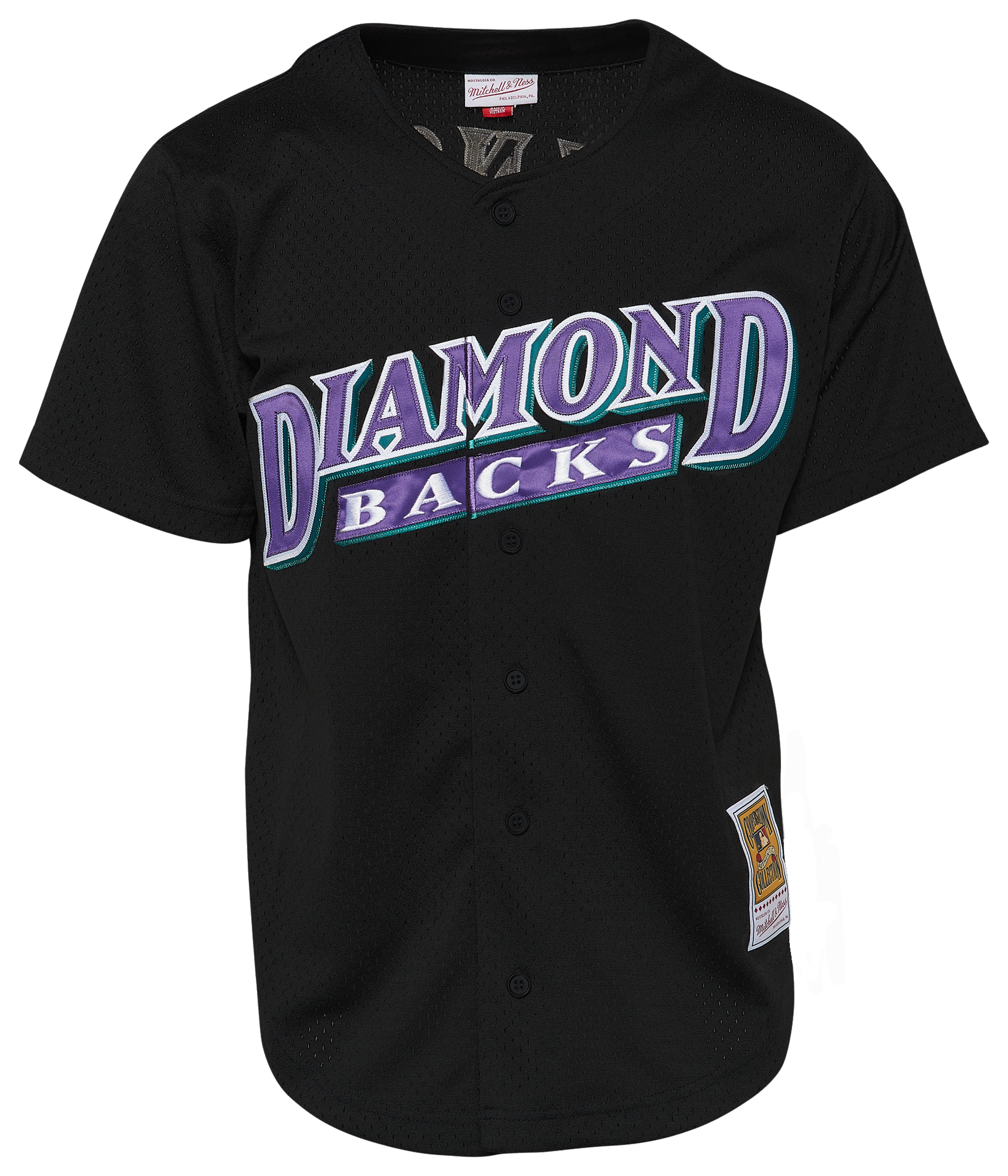 Men's  Mitchell & Ness Diamondbacks BP Pullover Jersey - Black