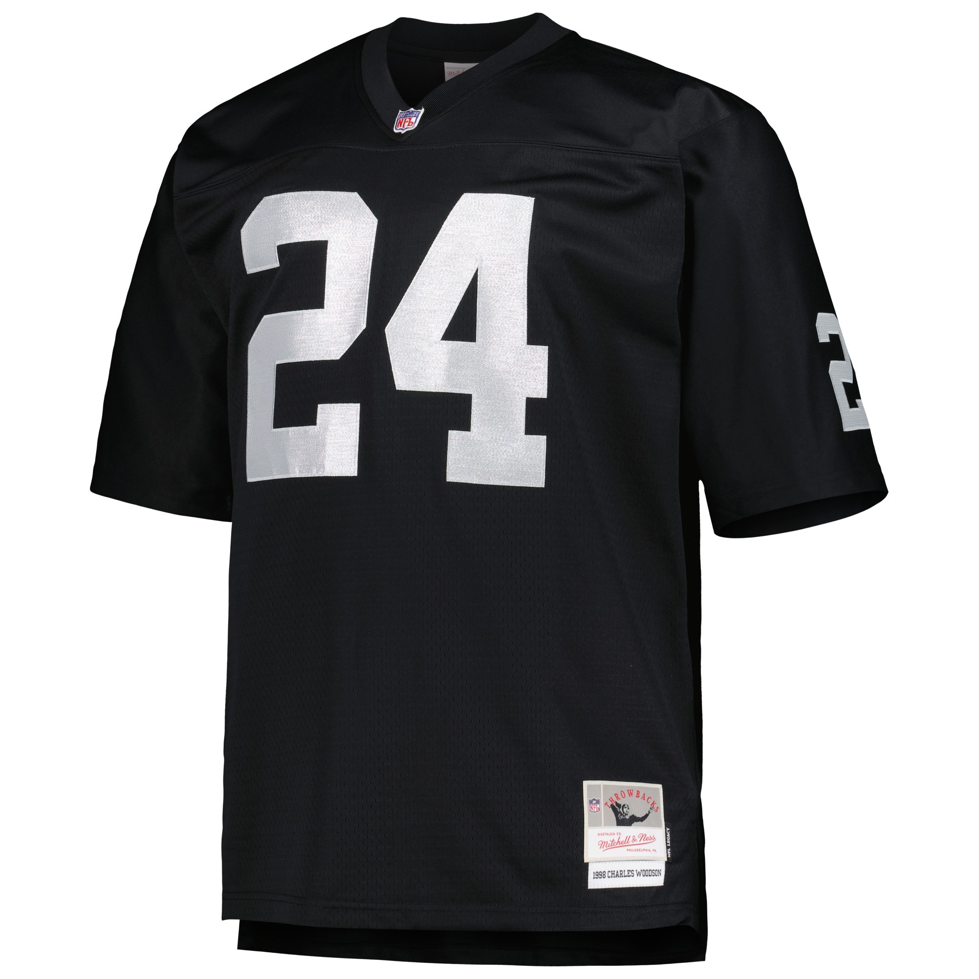 Charles Woodson Las Vegas Raiders Mitchell & Ness Big & Tall 1998 Retired Player Replica Jersey - Black