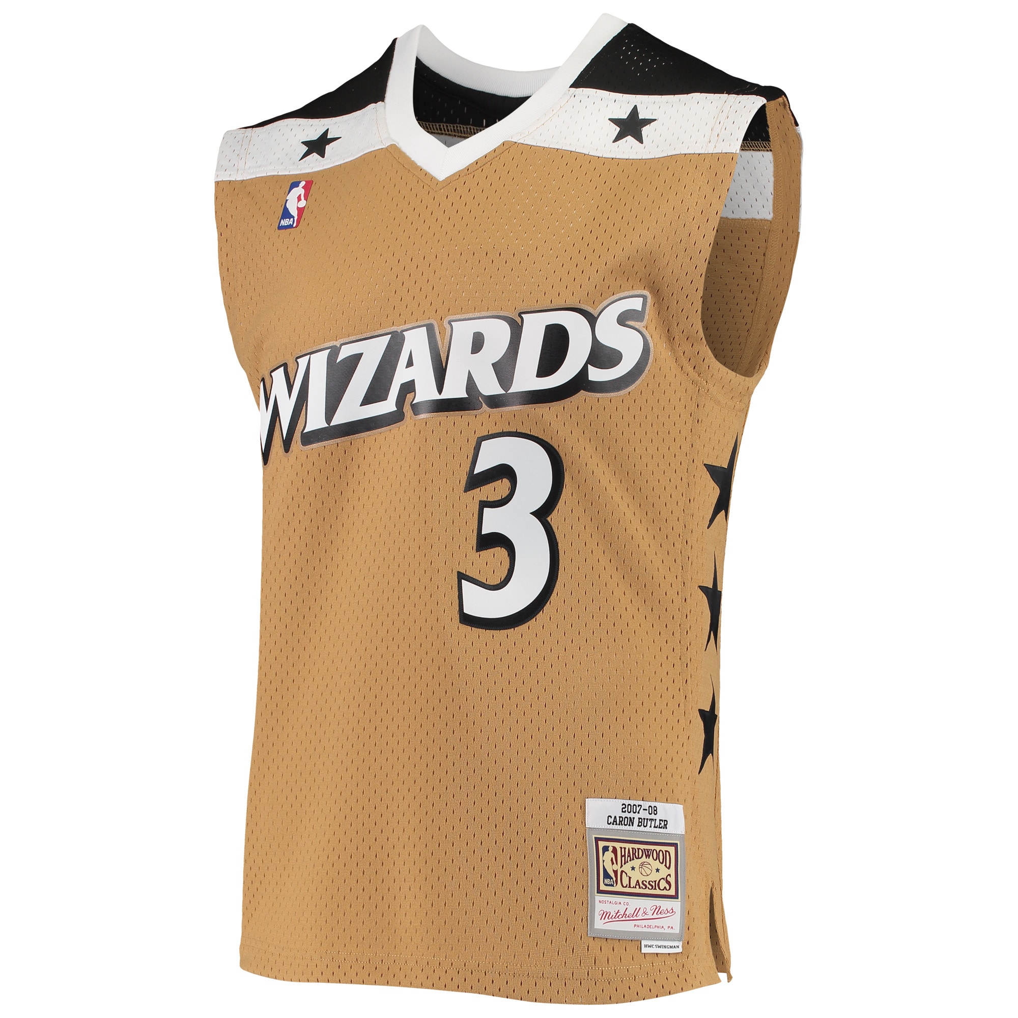 Caron Butler Washington Wizards Mitchell & Ness 2001/02 Hardwood Classics Swingman Jersey - Gold
