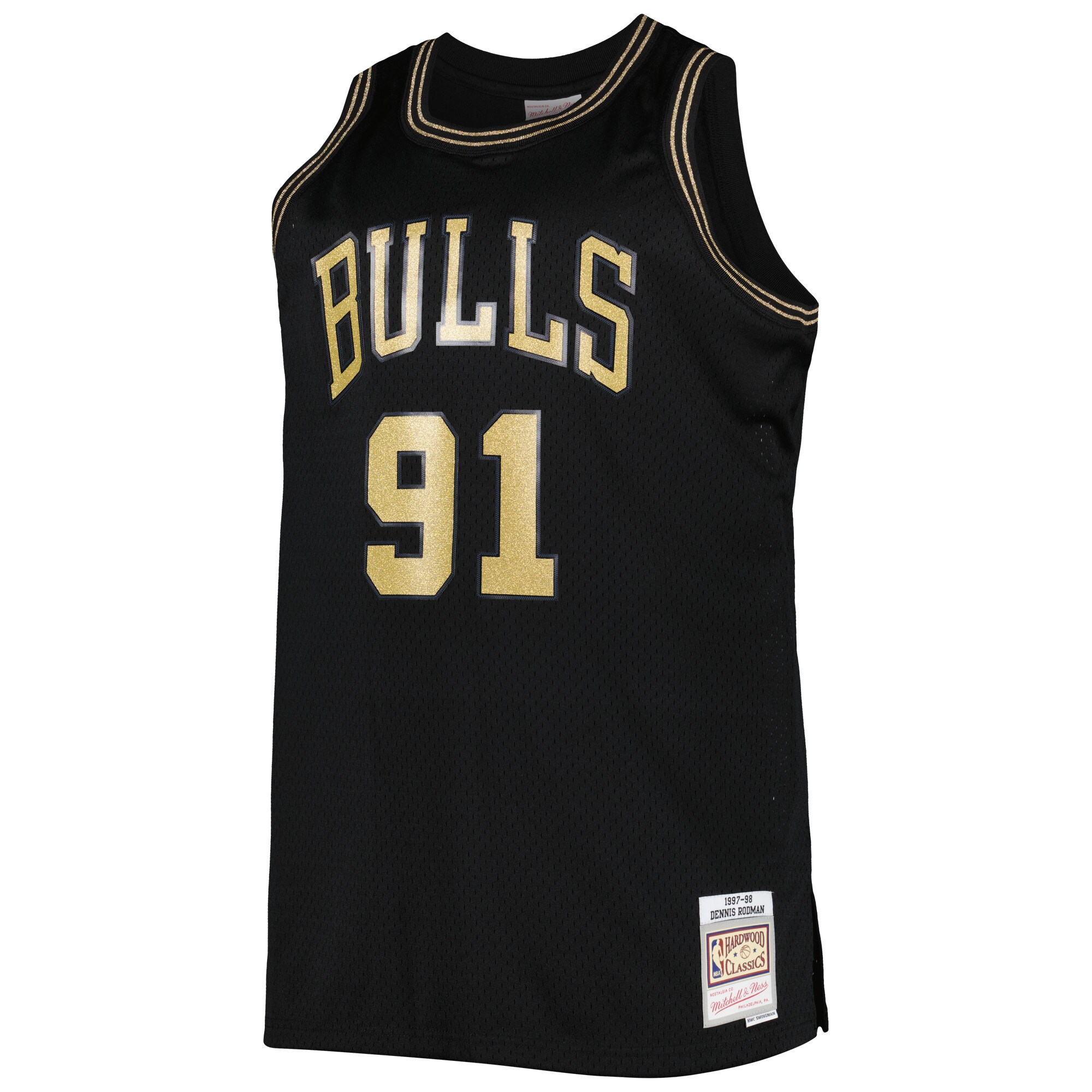 Dennis Rodman Chicago Bulls Mitchell & Ness Team Big & Tall Hardwood Classics 1997/98 Swingman Jersey - Black