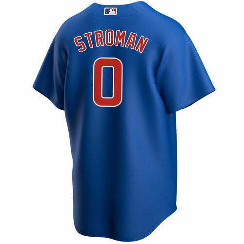 Men's Chicago Cubs Marcus Stroman Alternate Blue Premium Stitch Replica Jersey