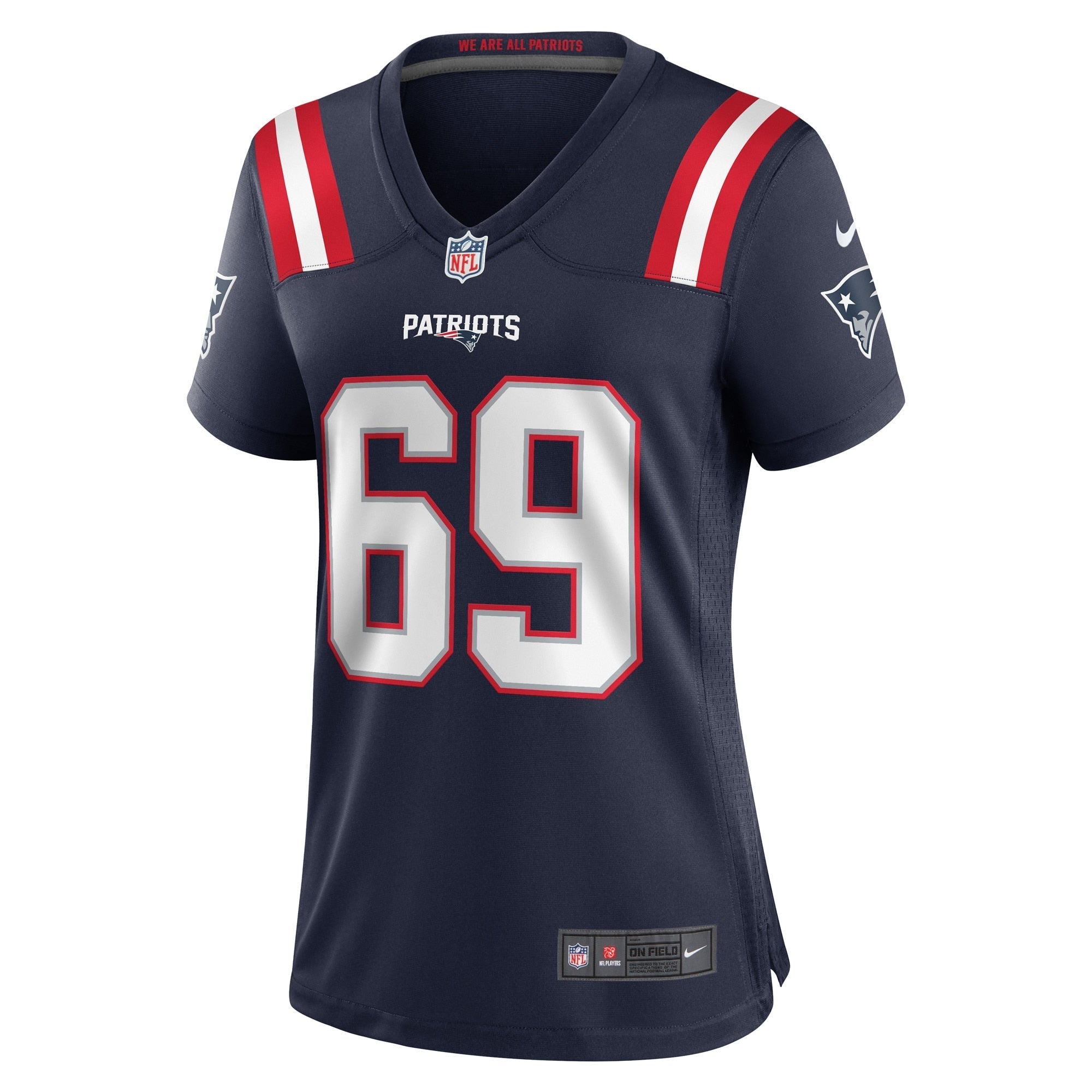 Women's Nike Cole Strange Navy New England Patriots Game Player Jersey