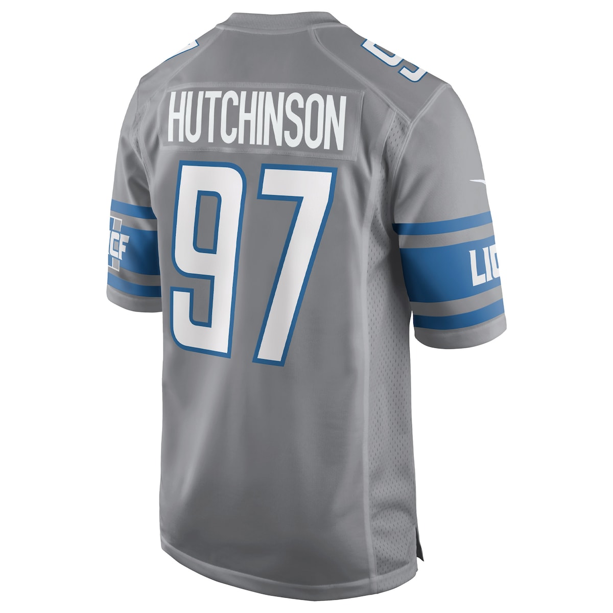 Men's Aidan Hutchinson Nike Lions Game Jersey - Silver