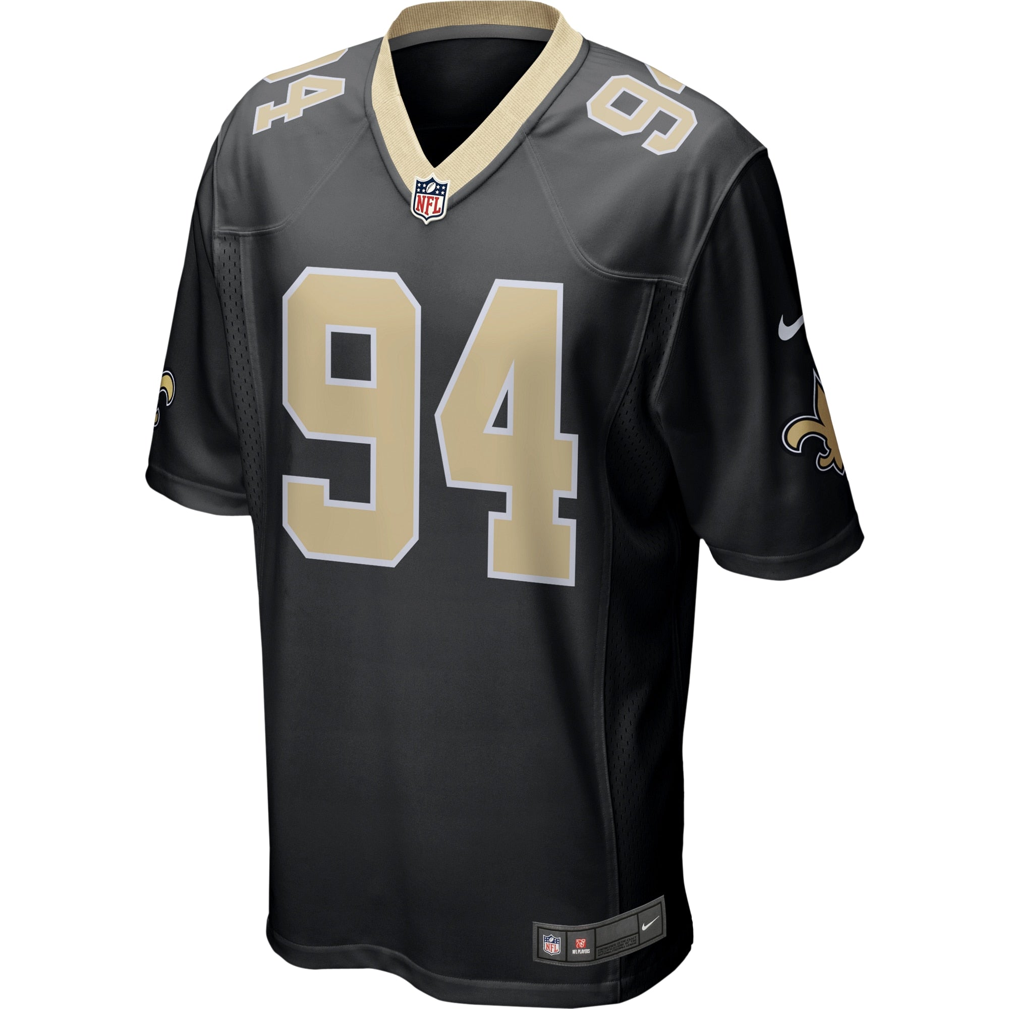 Men's Nike Cameron Jordans Black New Orleans Saints Game Jersey
