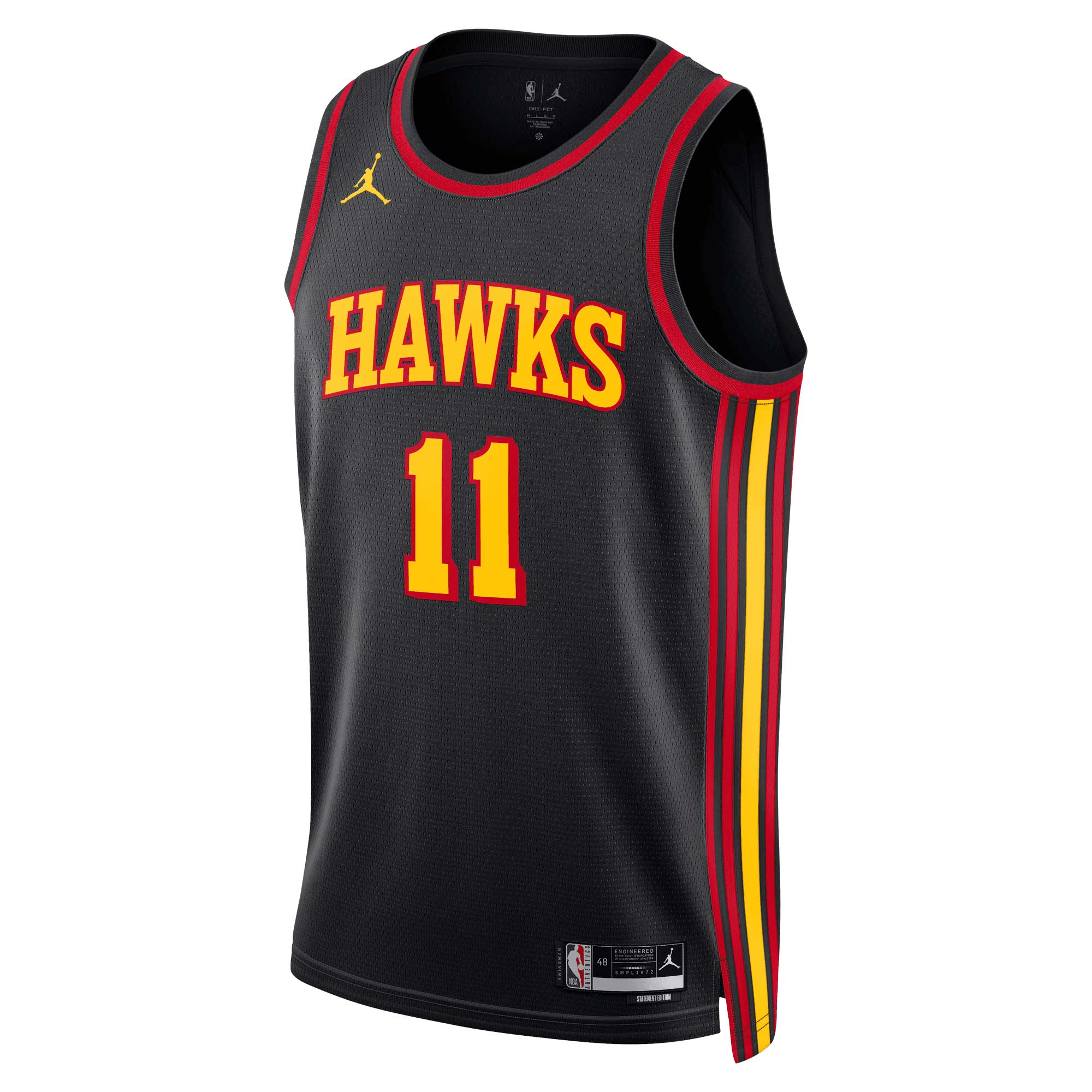Trae Young Atlanta Hawks Jordans Brand Unisex Swingman Jersey - Statement Edition - Black