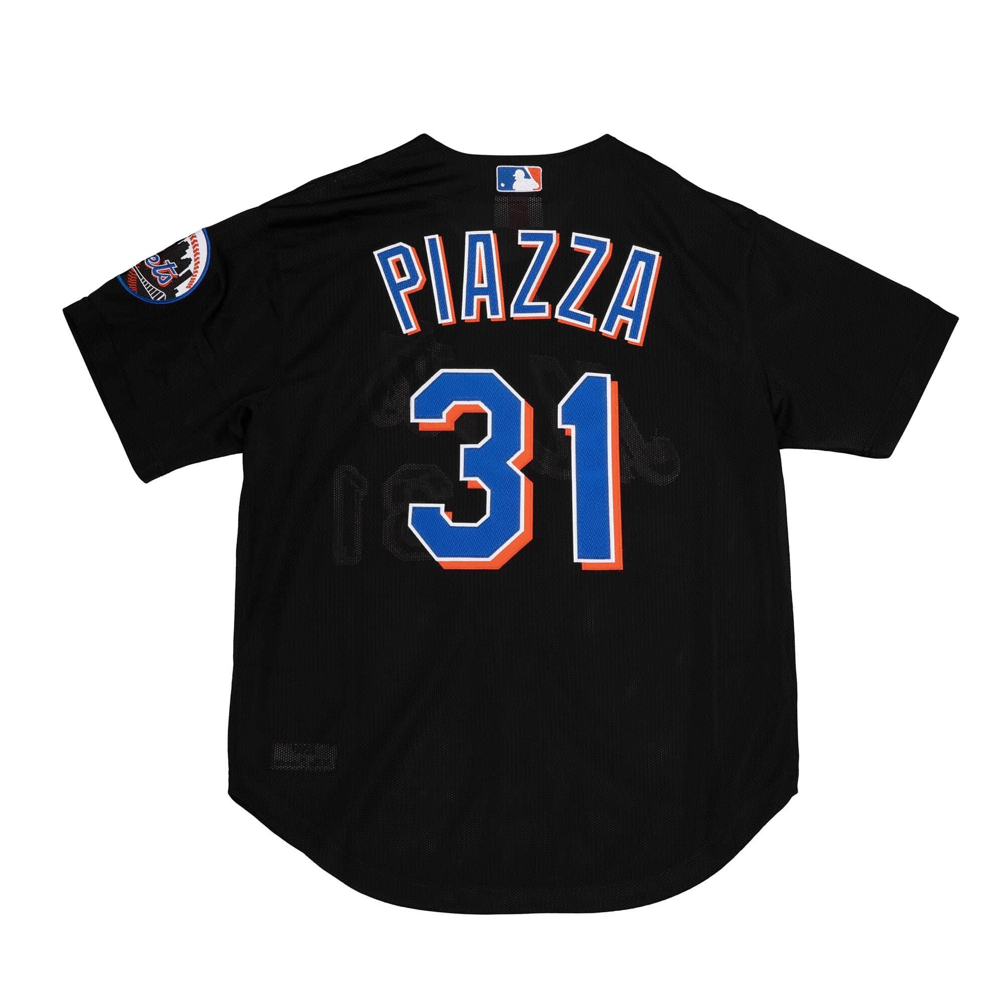 Authentic Mike Piazza New York Mets 2000 Button Front Jersey