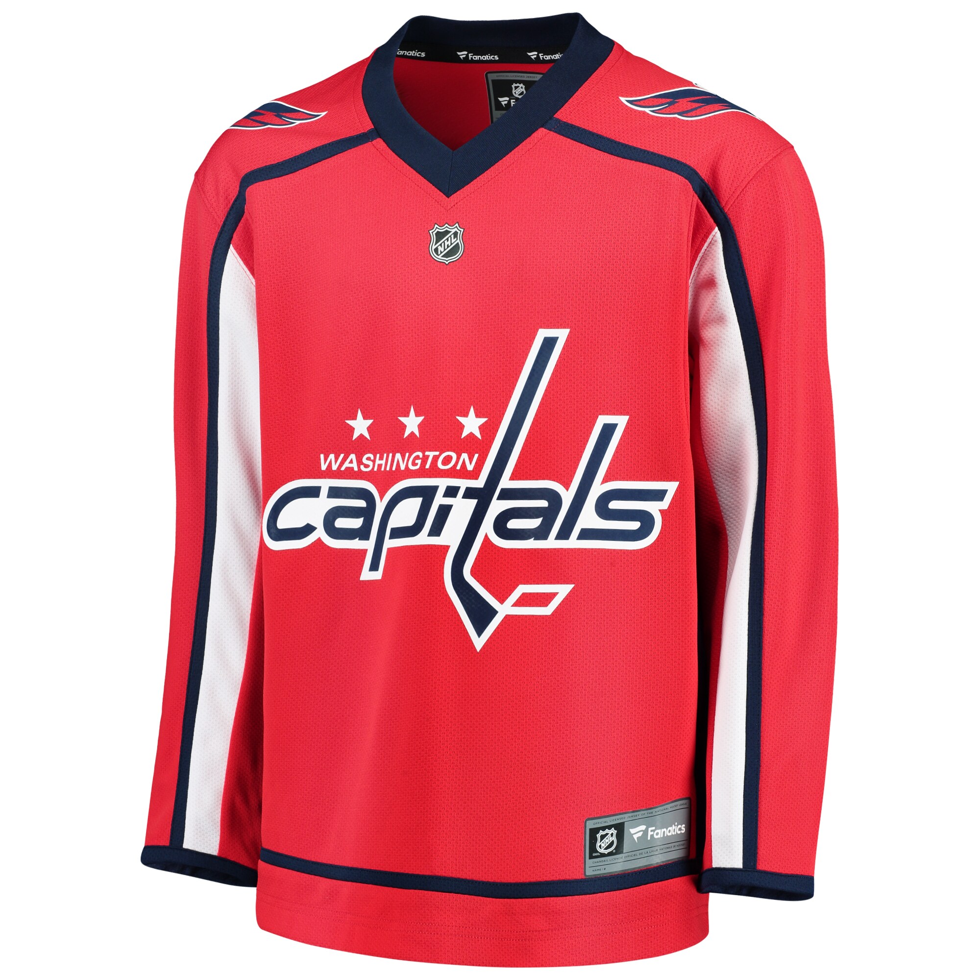 Washington Capitals Fanatics Branded Youth Home Replica Blank Jersey - Red