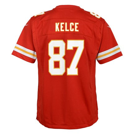 Youth Kansas City Chiefs Travis Kelce Red Game Jersey