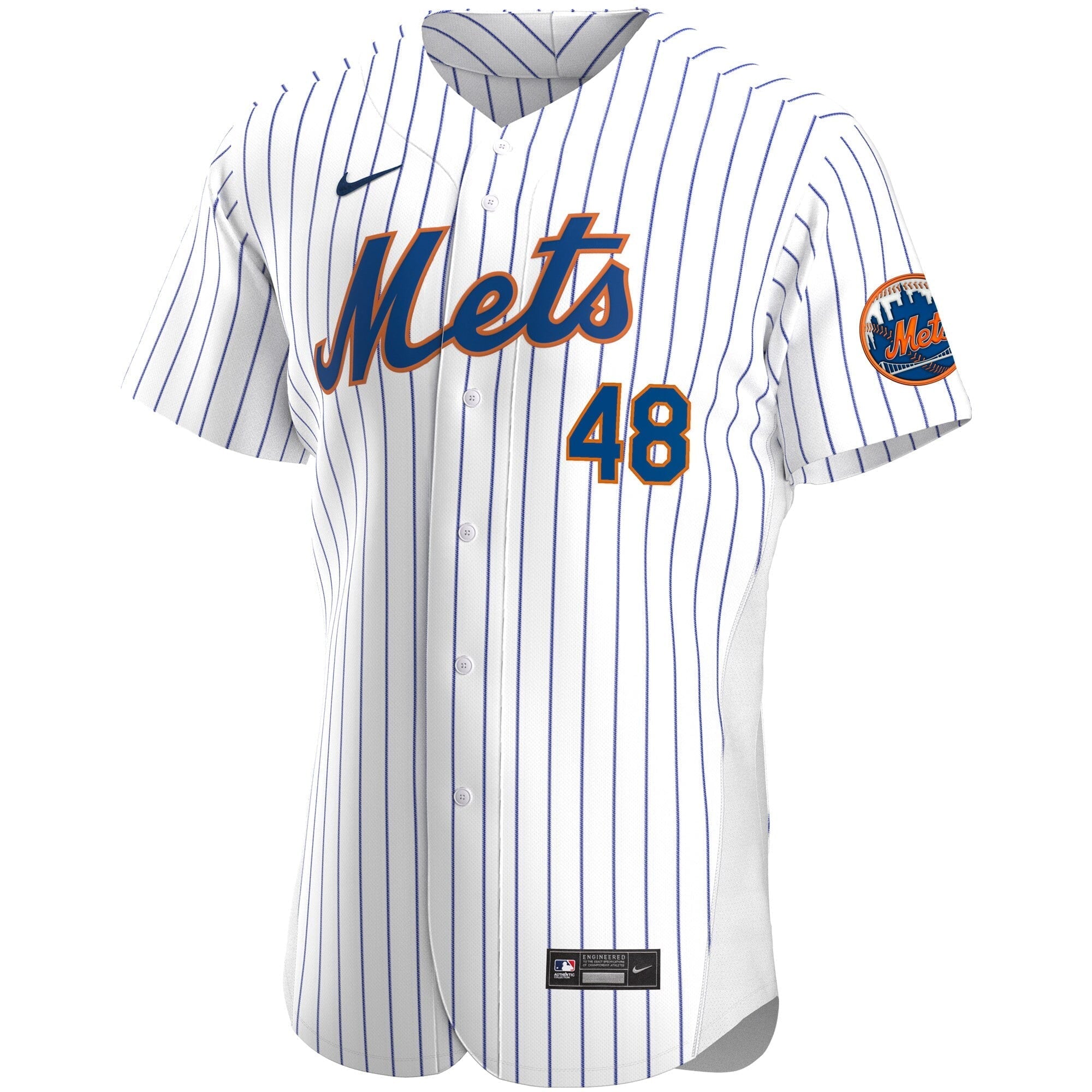 Men's Nike Jacob deGrom White New York Mets Home Authentic Player Jersey