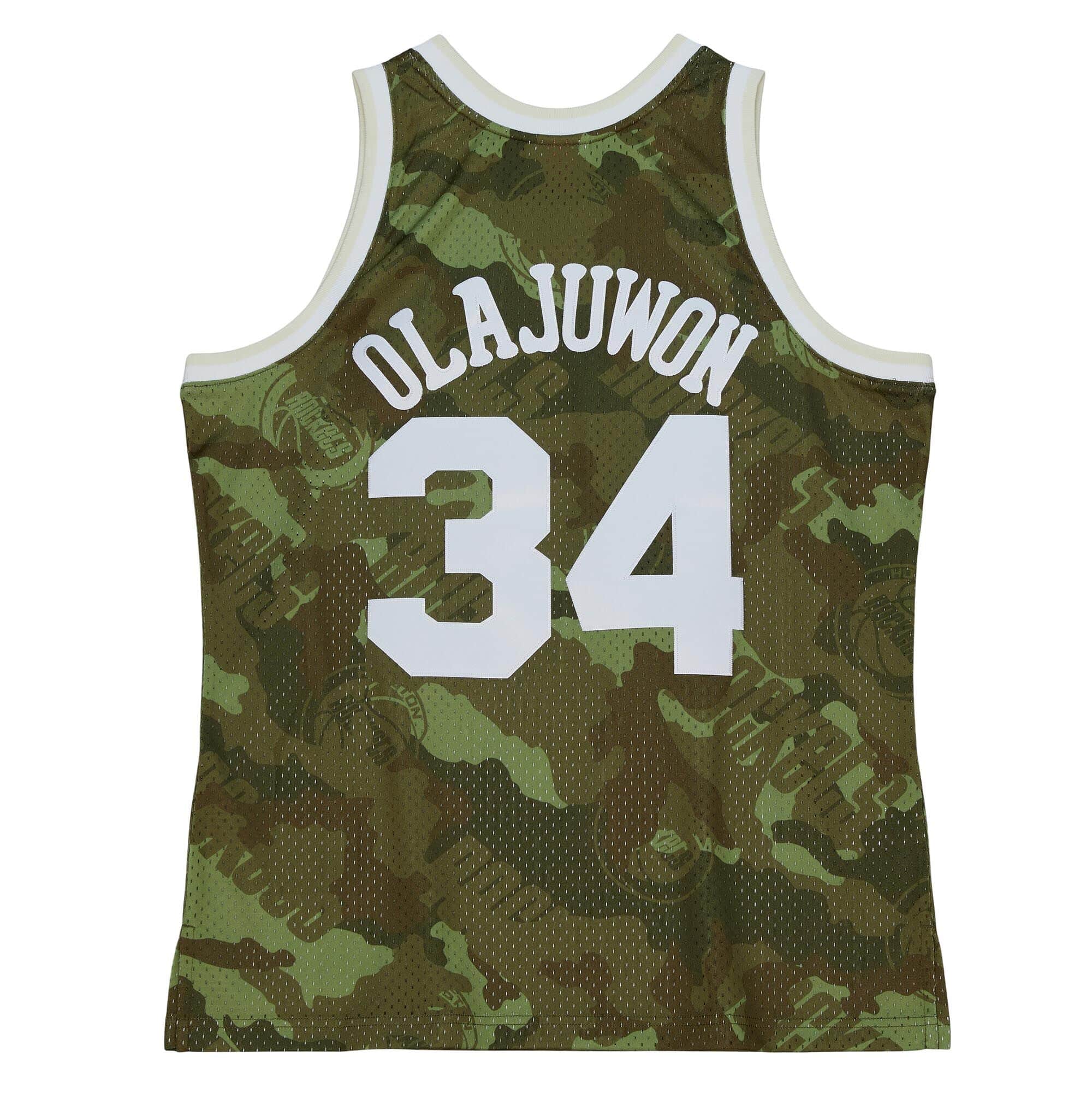 Ghost Green Camo Swingman Hakeem Olajuwon Houston Rockets 1993-94 Jersey
