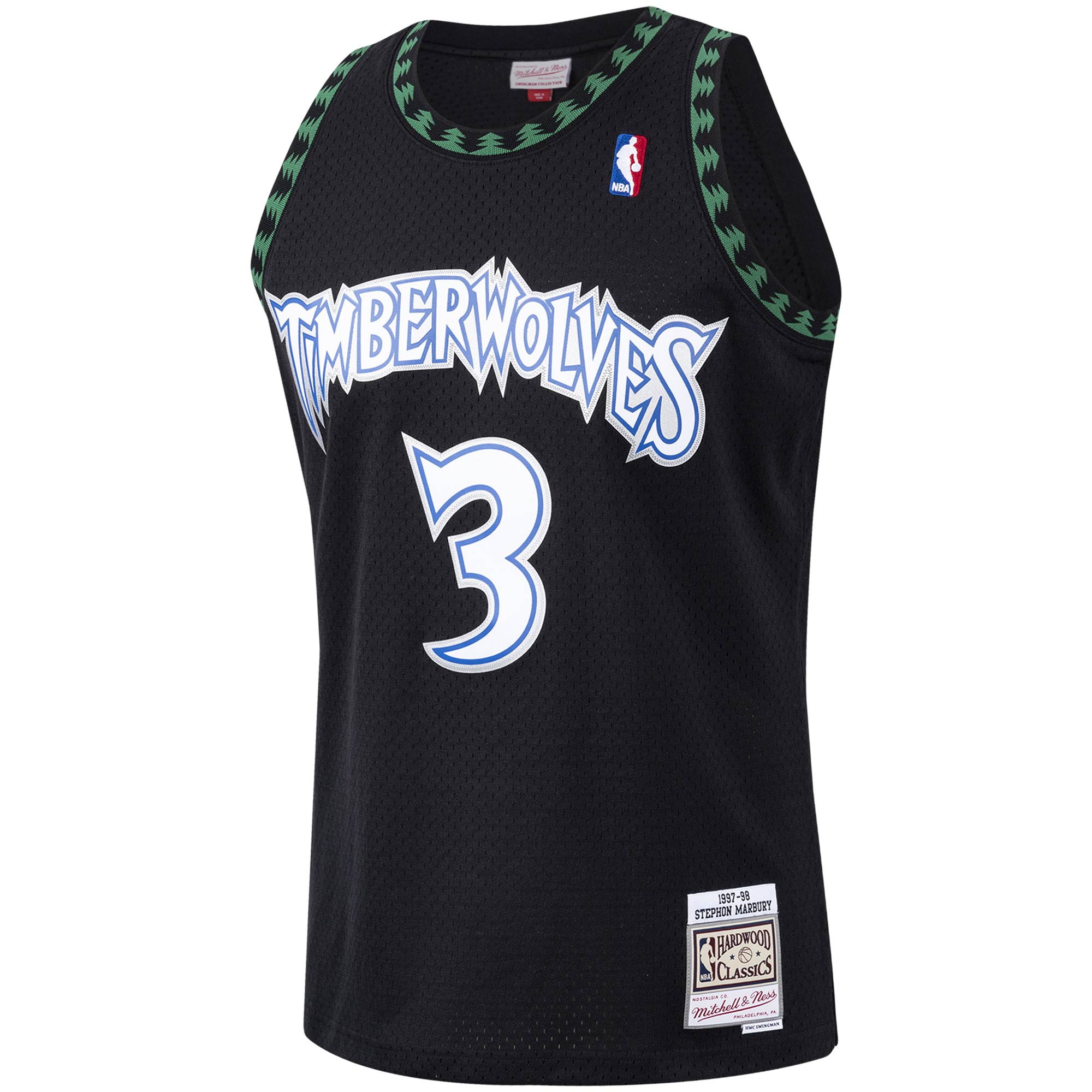 Stephon Marbury Minnesota Timberwolves Mitchell & Ness Hardwood Classics Swingman Jersey - Black