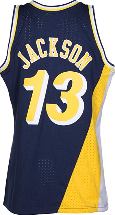 Men's Mark Jackson Indiana Pacers Mitchell & Ness 1996-97 Hardwood Classics Navy Swingman Jersey