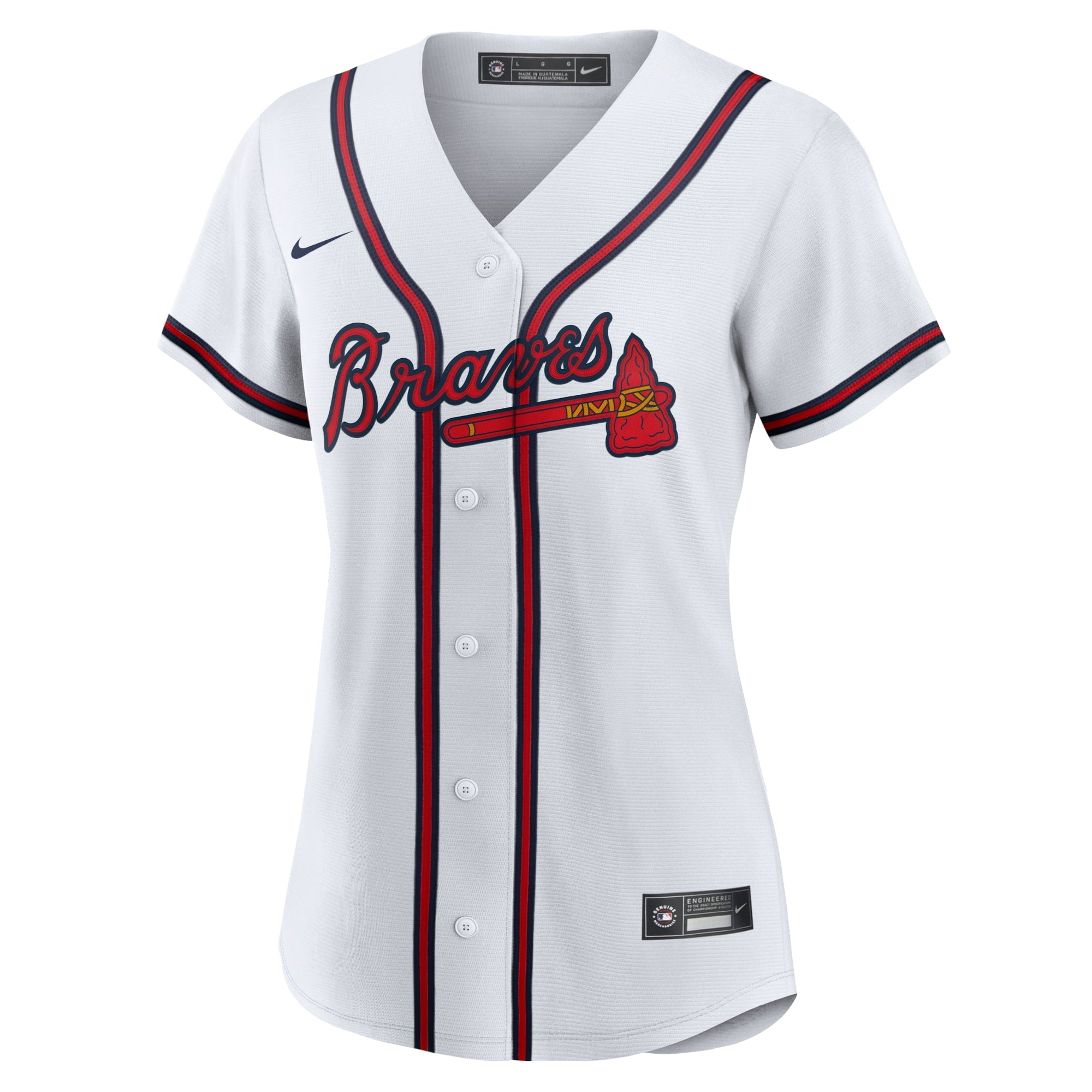 Women's Nike White Atlanta Braves Home Replica Team Jersey