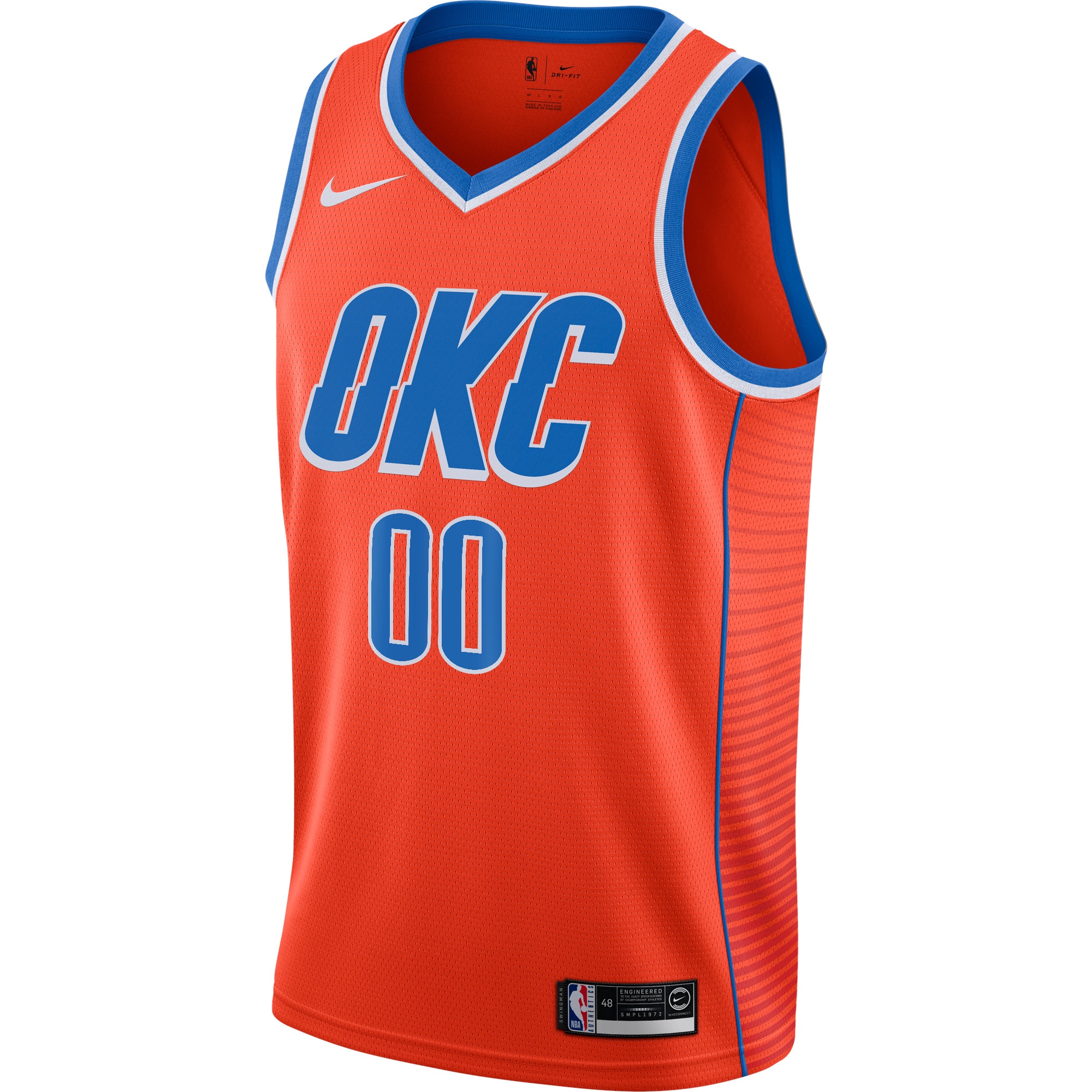 Oklahoma City Thunder Jordans Brand Swingman Custom Jersey - Statement Edition - Orange