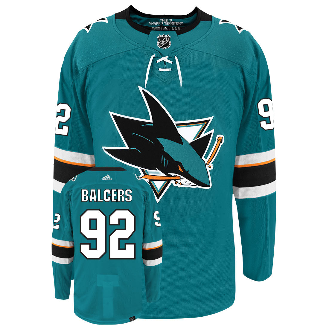 Rudolfs Balcers San Jose Sharks Adidas Primegreen Authentic NHL Hockey Jersey