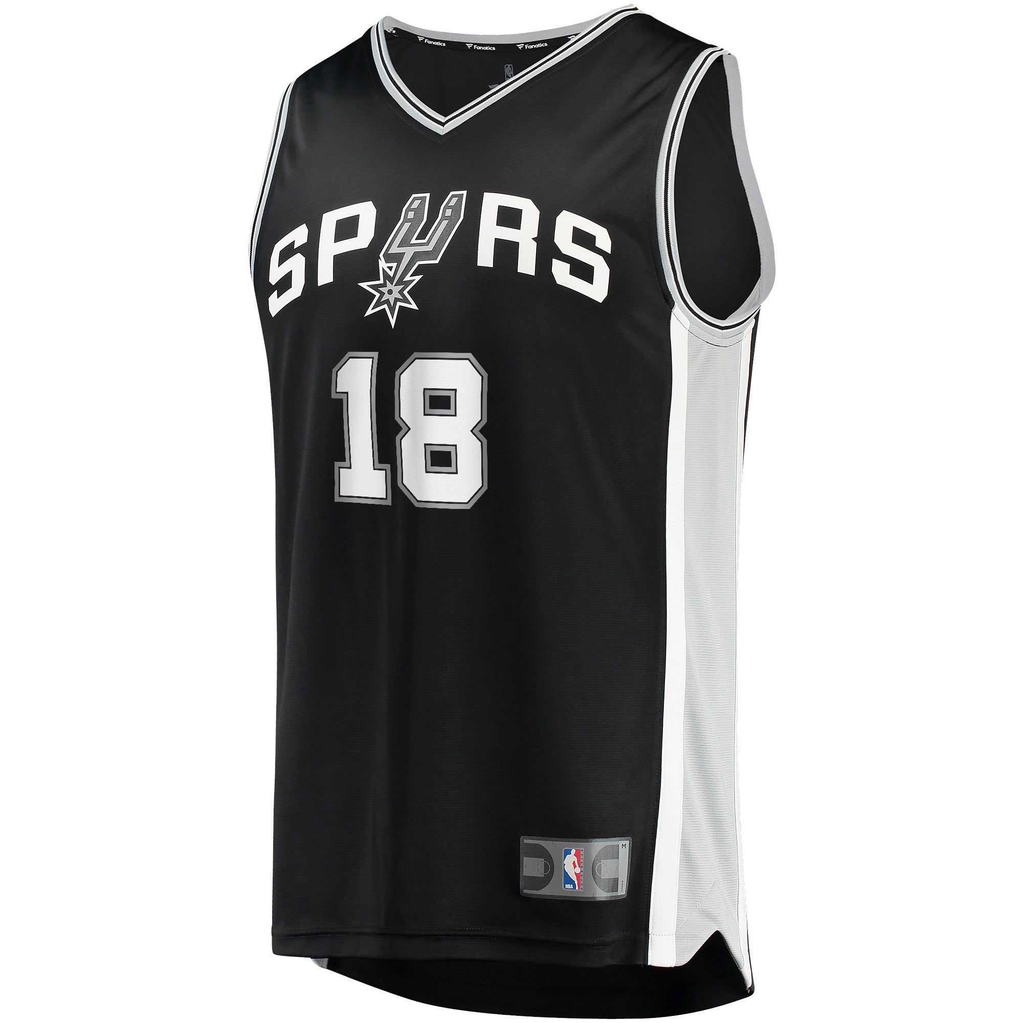 Men's Fanatics Branded Devontae Cacok Black San Antonio Spurs 2021/22 Fast Break Replica Jersey - Icon Edition