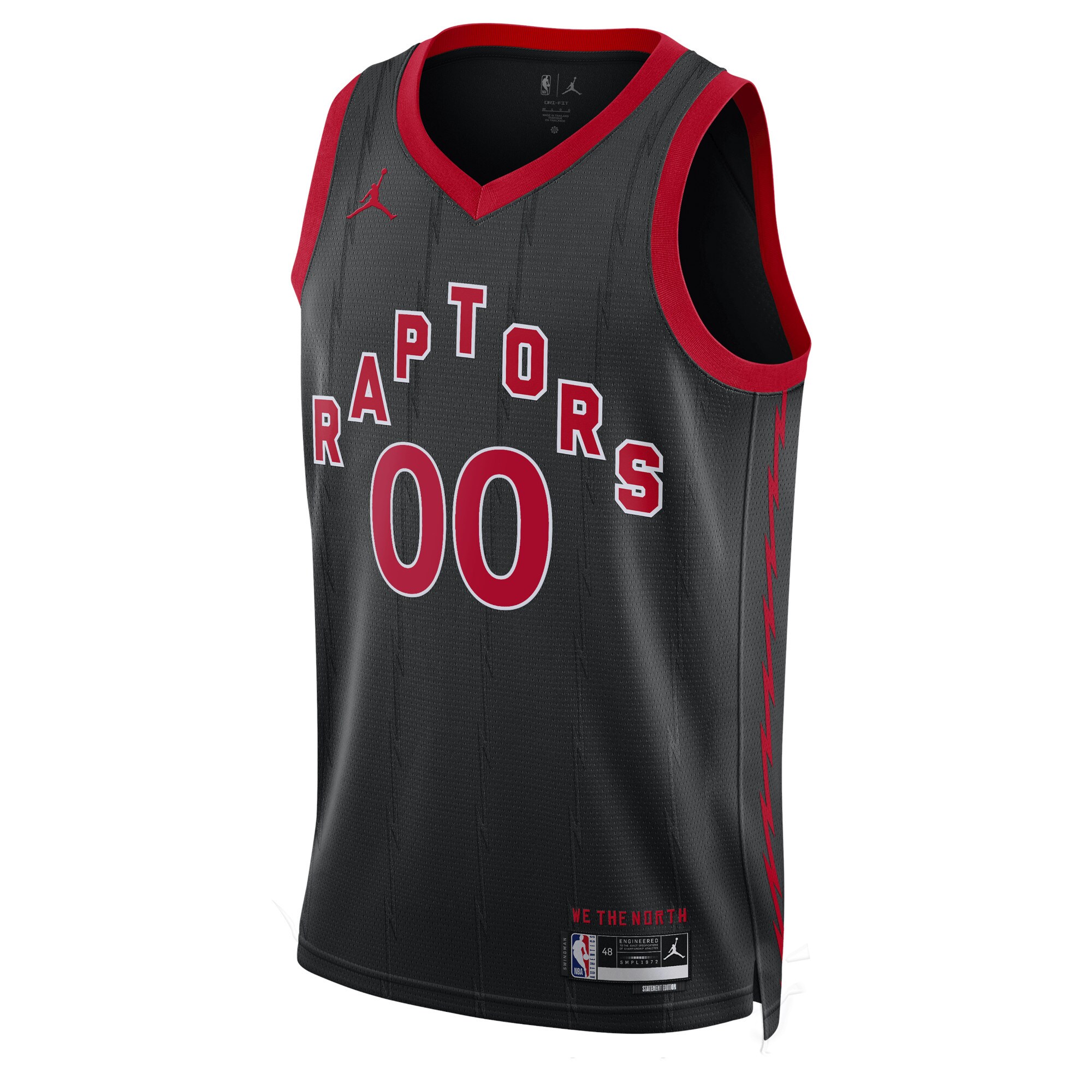 Toronto Raptors Jordans Brand Unisex 2022/23 Swingman Custom Jersey - Statement Edition - Black