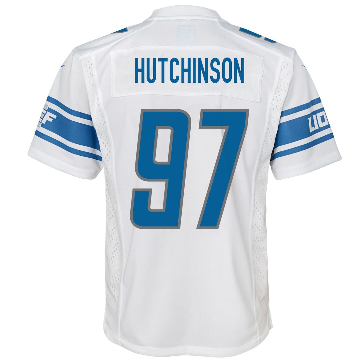 Boys' Grade School Aidan Hutchinson Nike Lions Team Game Jersey - White