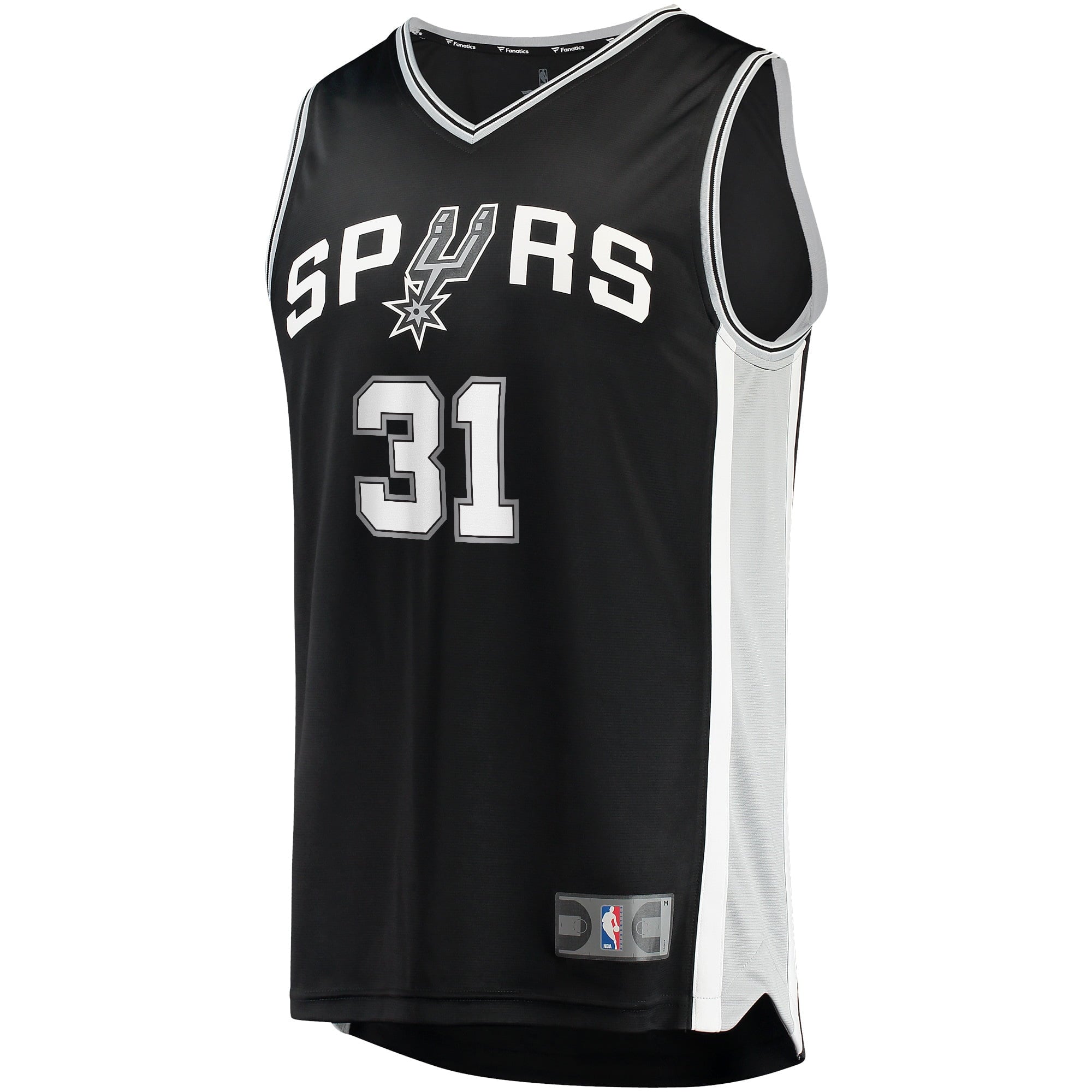 Men's Fanatics Branded Keita Bates-Diop Black San Antonio Spurs 2021/22 Fast Break Replica Jersey - Icon Edition